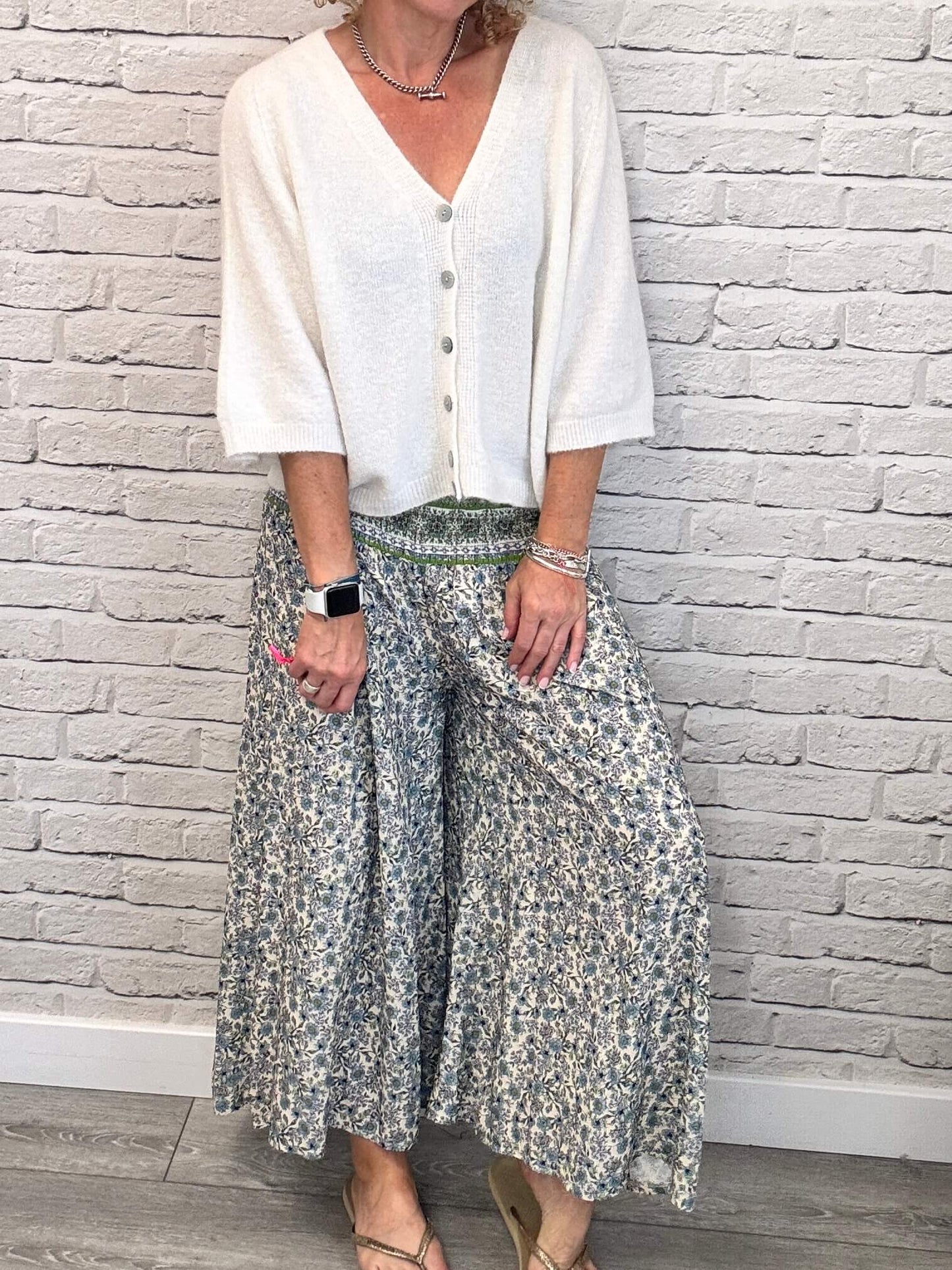 Liberty Wide Leg Palazzos | Dusky Blue