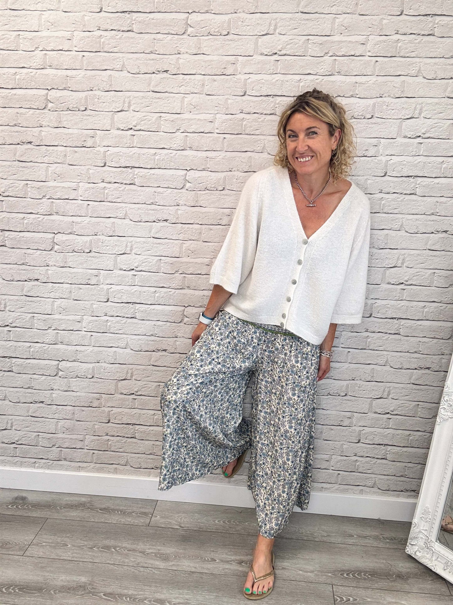 Liberty Wide Leg Palazzos | Dusky Blue
