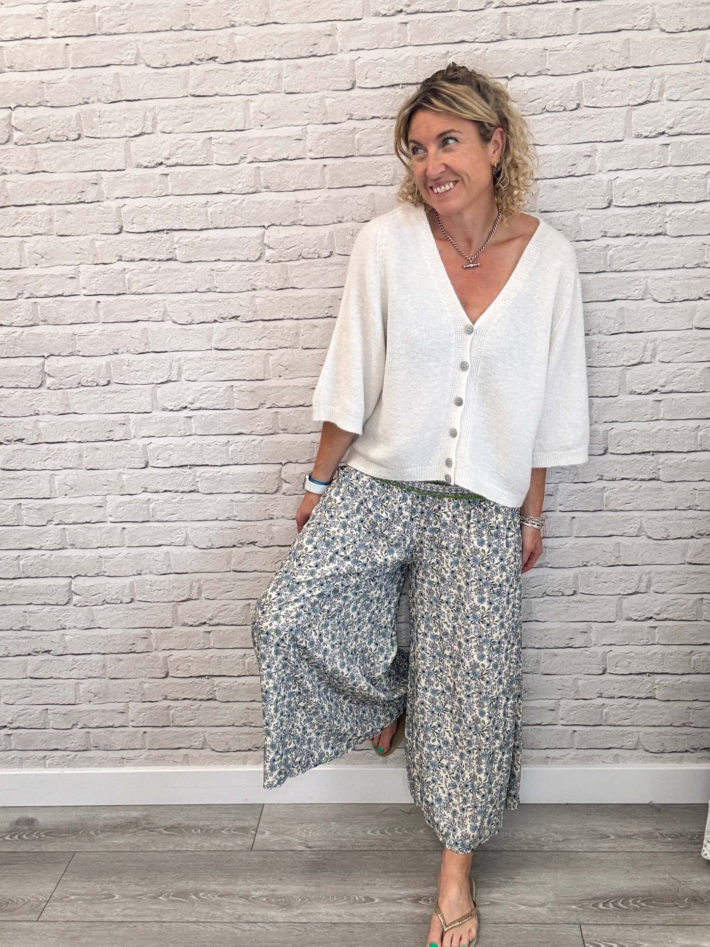 Liberty Wide Leg Palazzos | Dusky Blue
