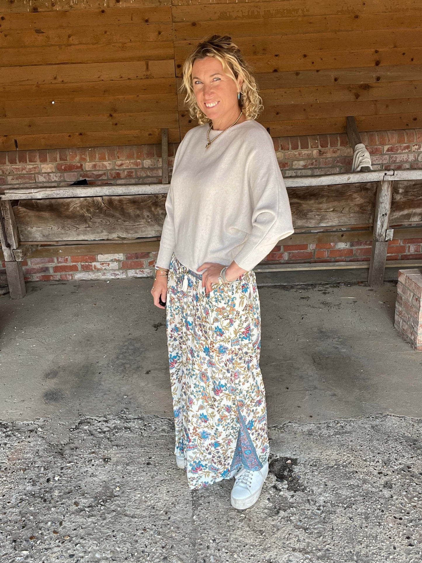 Cream Batwing Sweater