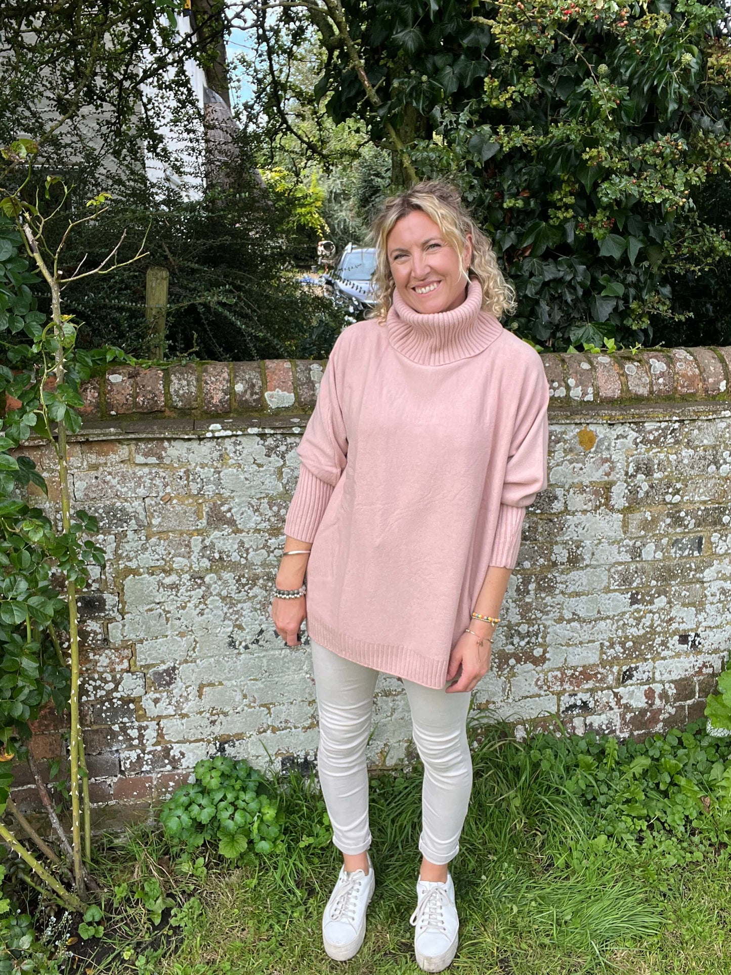 Arabella Roll Neck | Antique Rose
