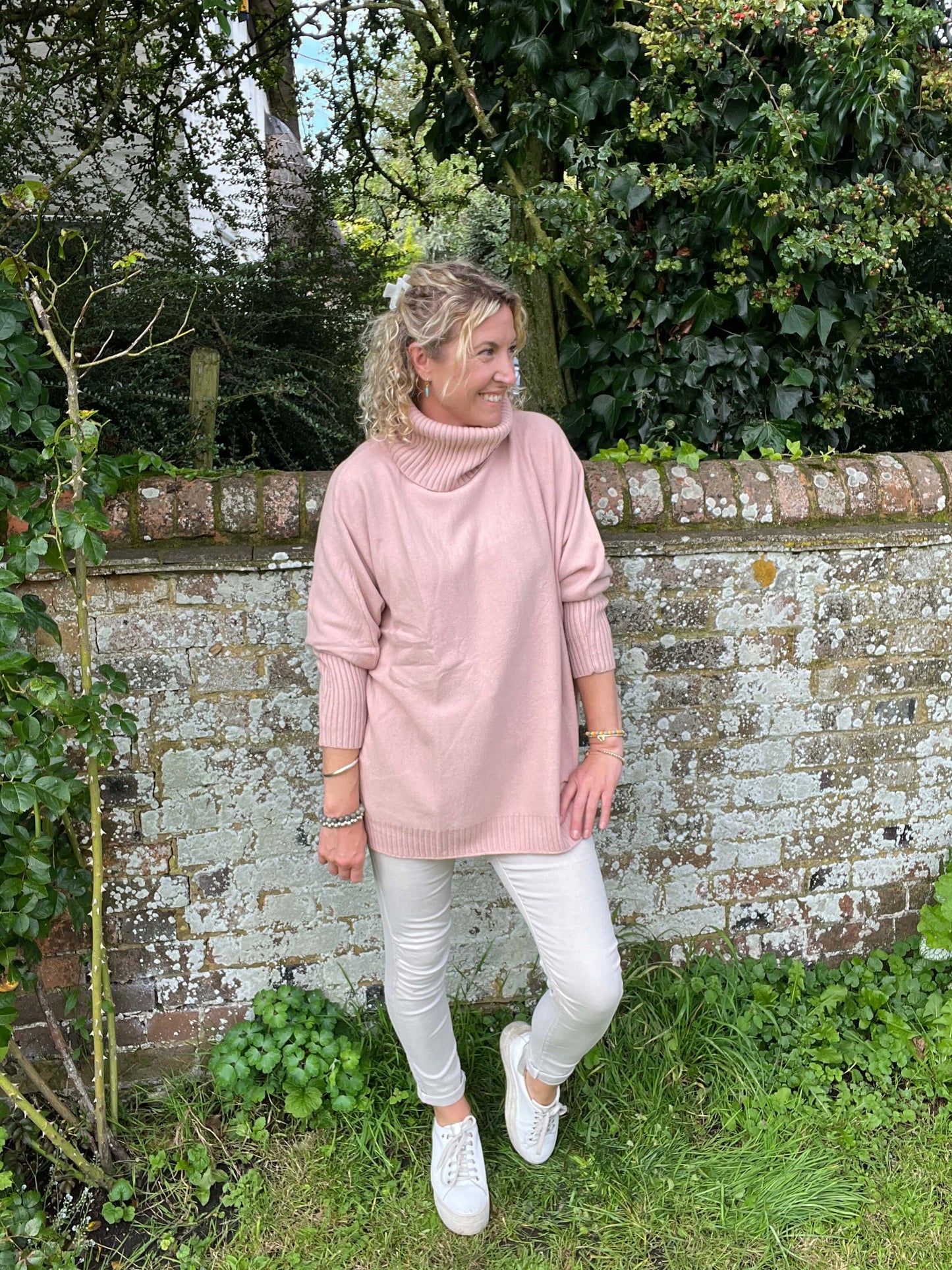 Arabella Roll Neck | Antique Rose