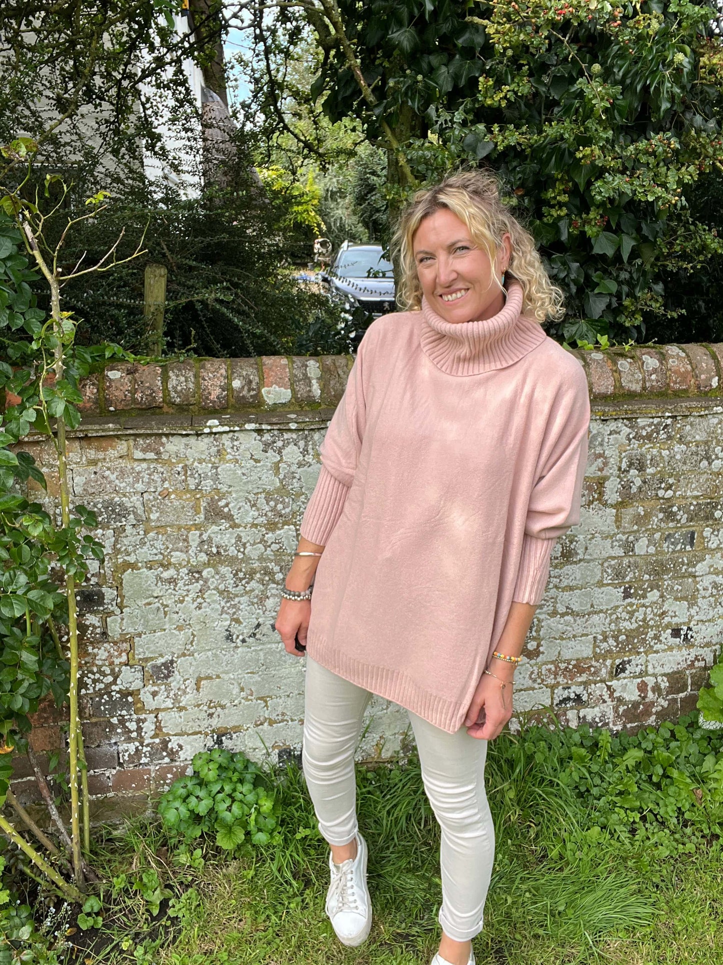 Arabella Roll Neck | Antique Rose