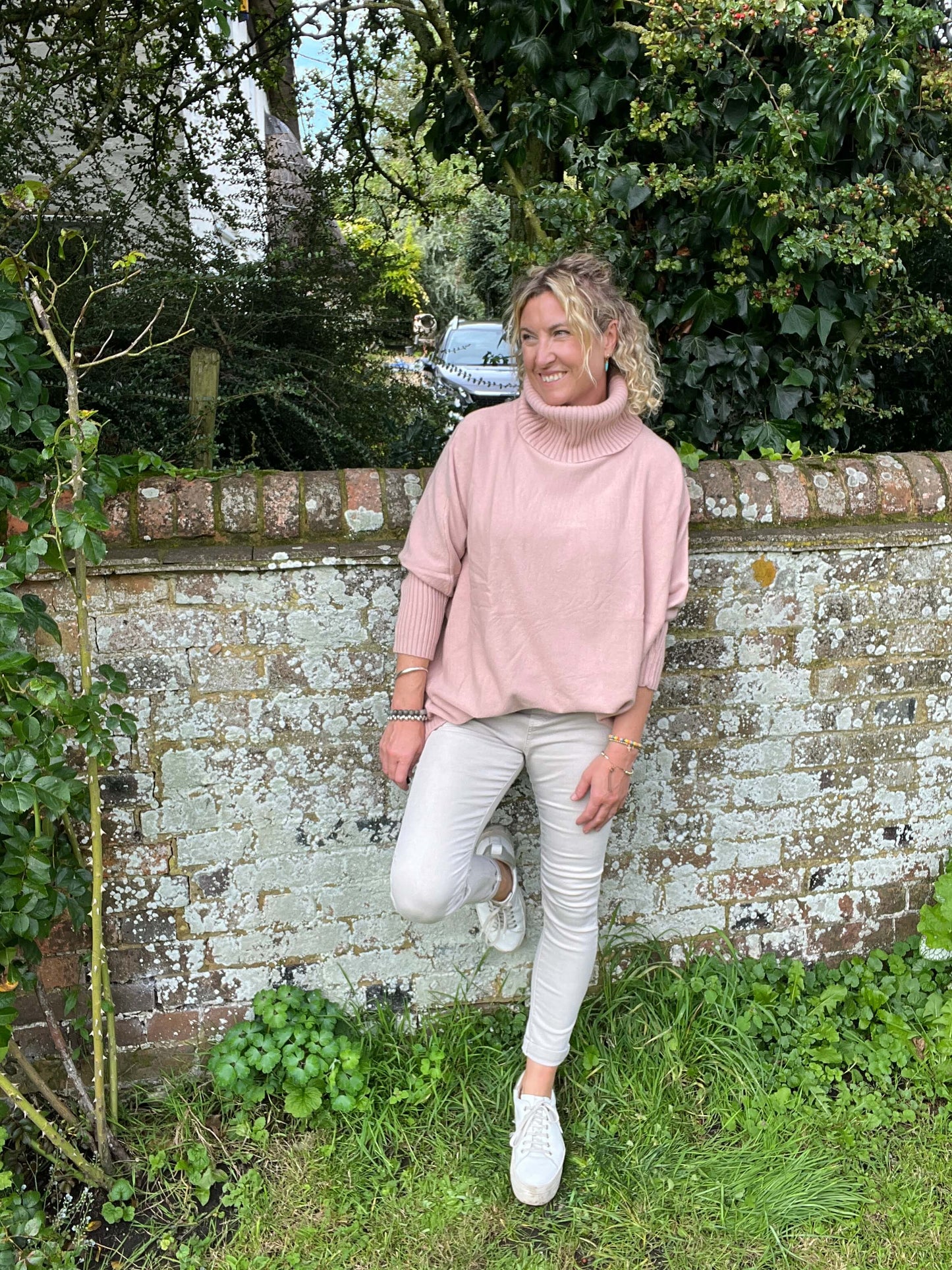 Arabella Roll Neck | Antique Rose