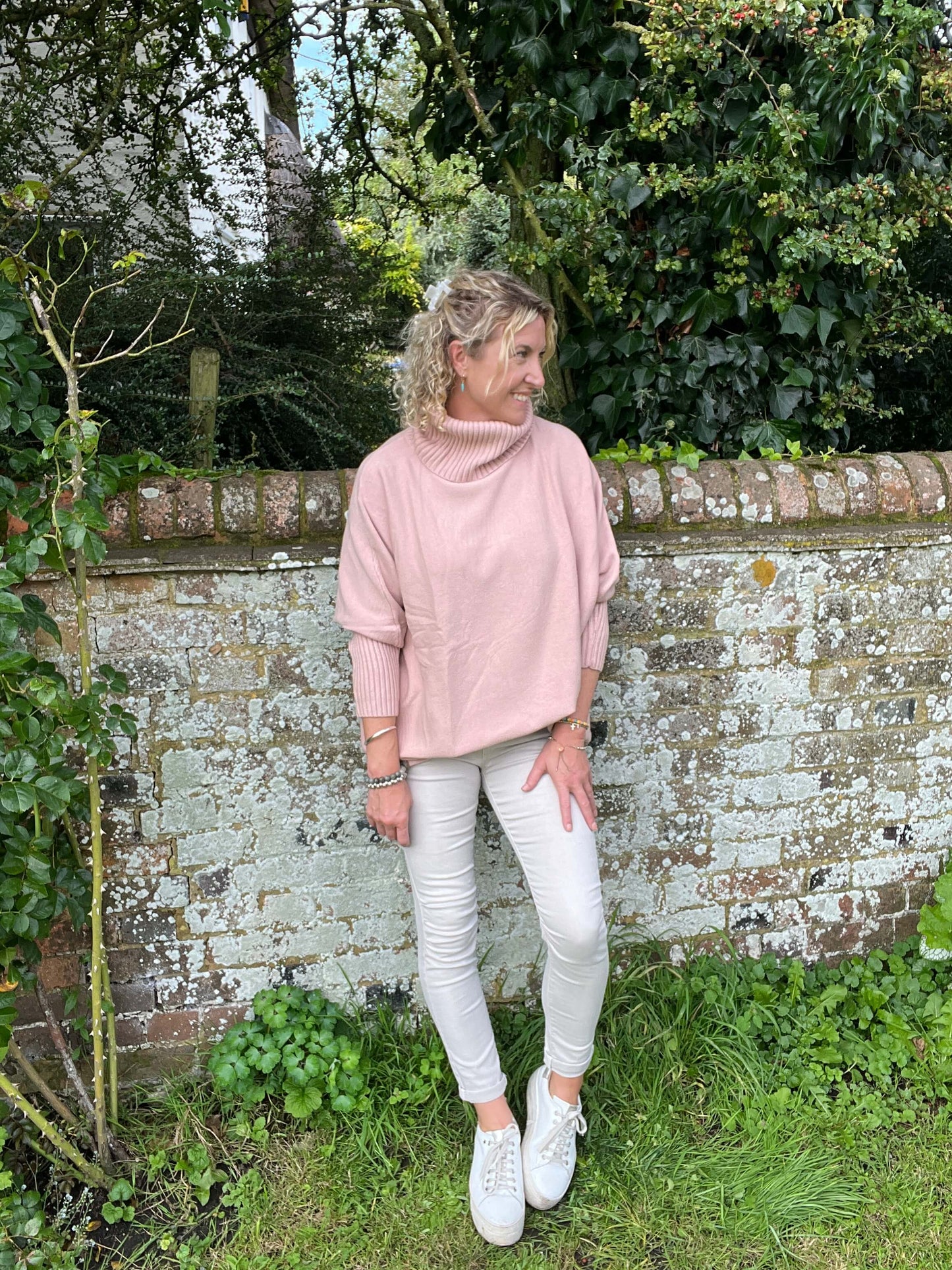 Arabella Roll Neck | Antique Rose