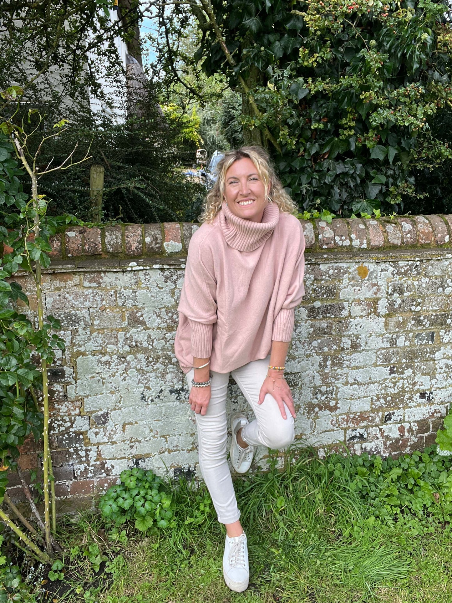 Arabella Roll Neck | Antique Rose
