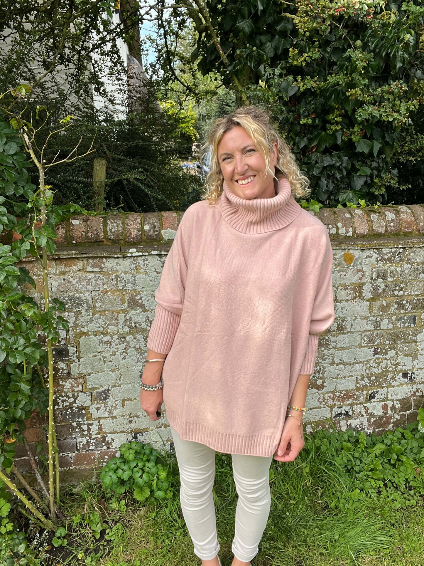 Arabella Roll Neck | Antique Rose