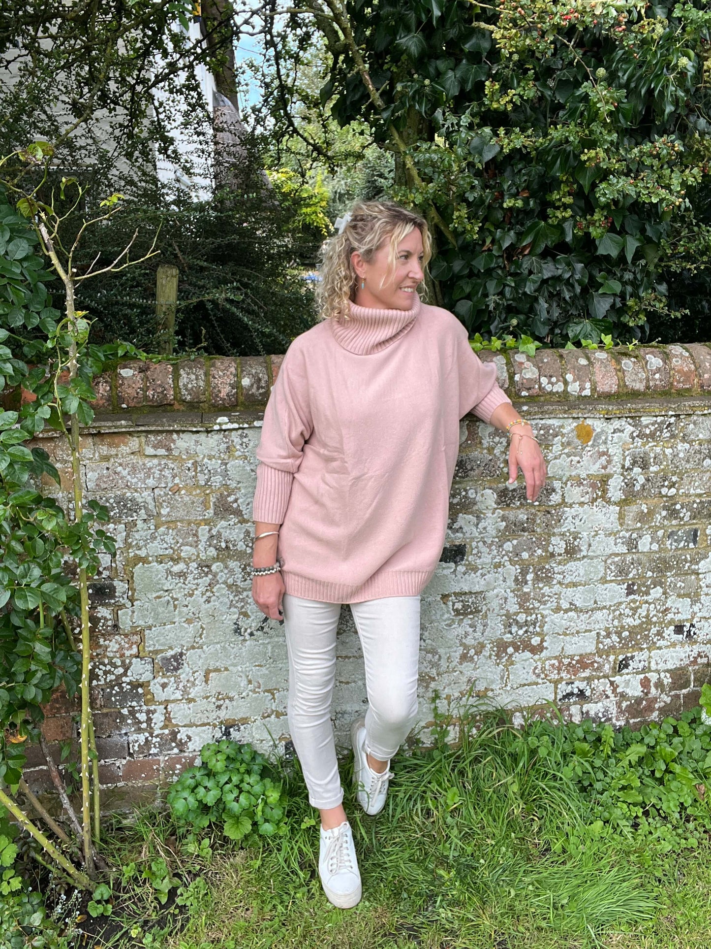 Arabella Roll Neck | Antique Rose