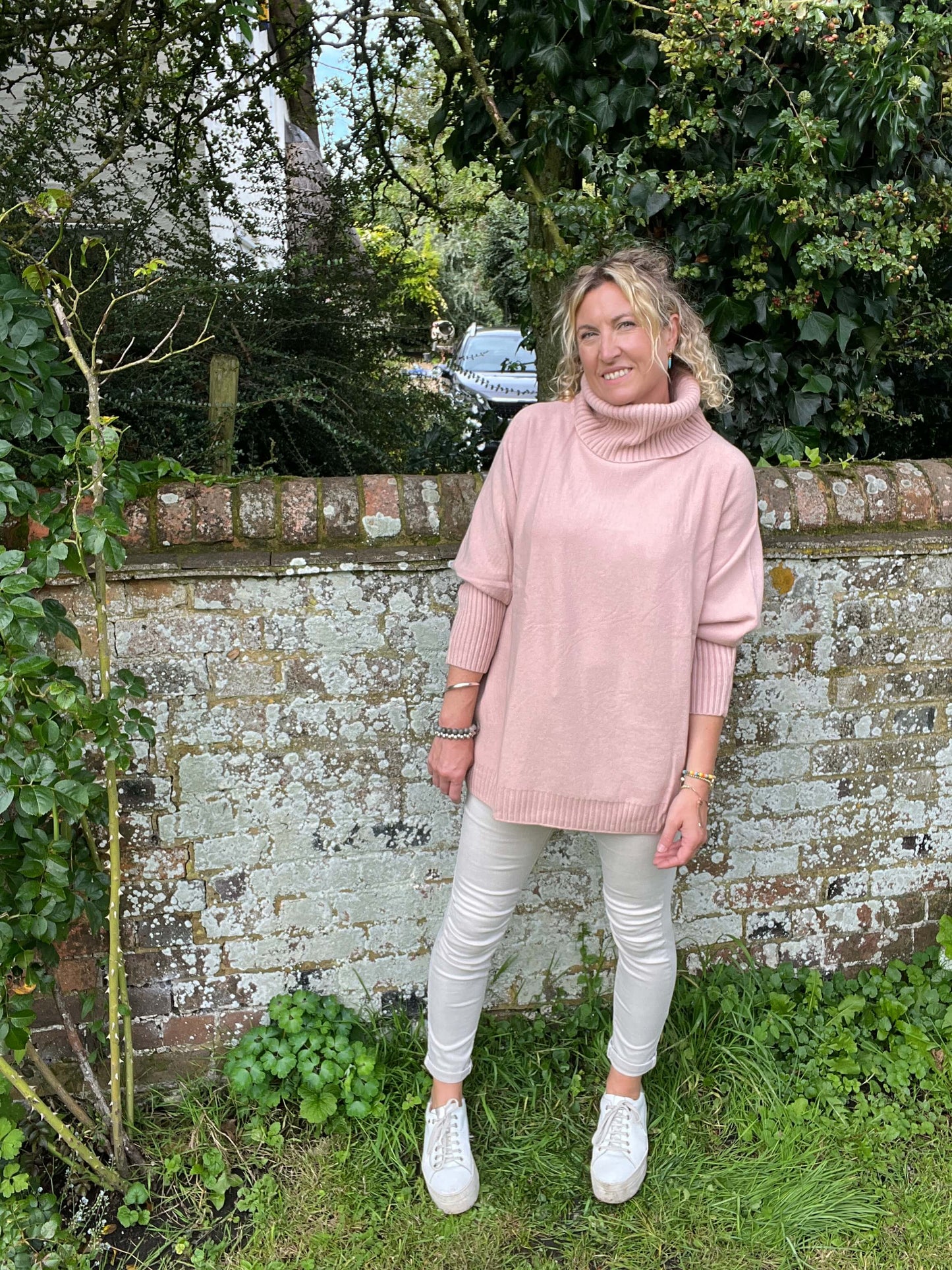 Arabella Roll Neck | Antique Rose
