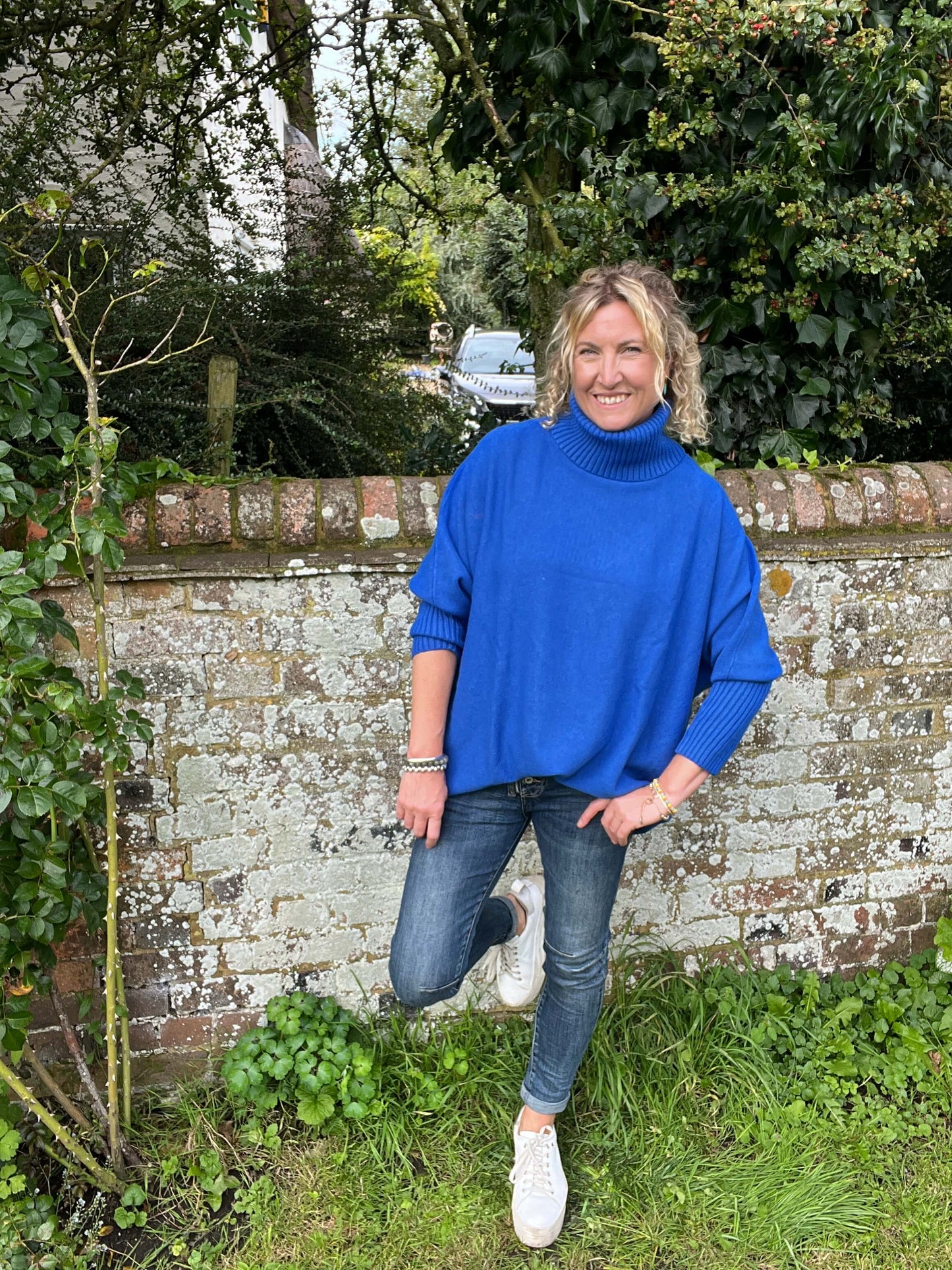 Arabella Roll Neck | Cobalt