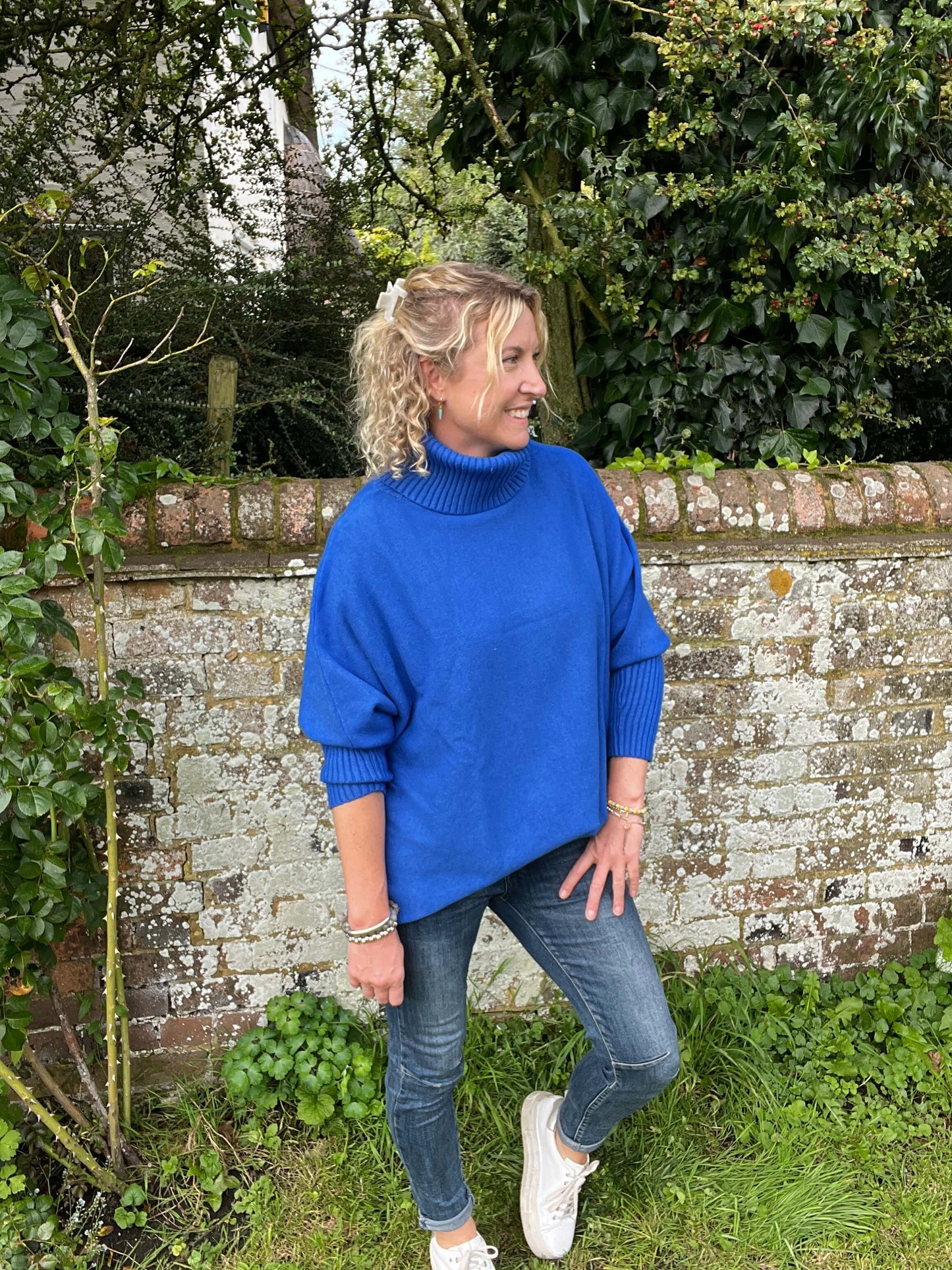 Arabella Roll Neck | Cobalt