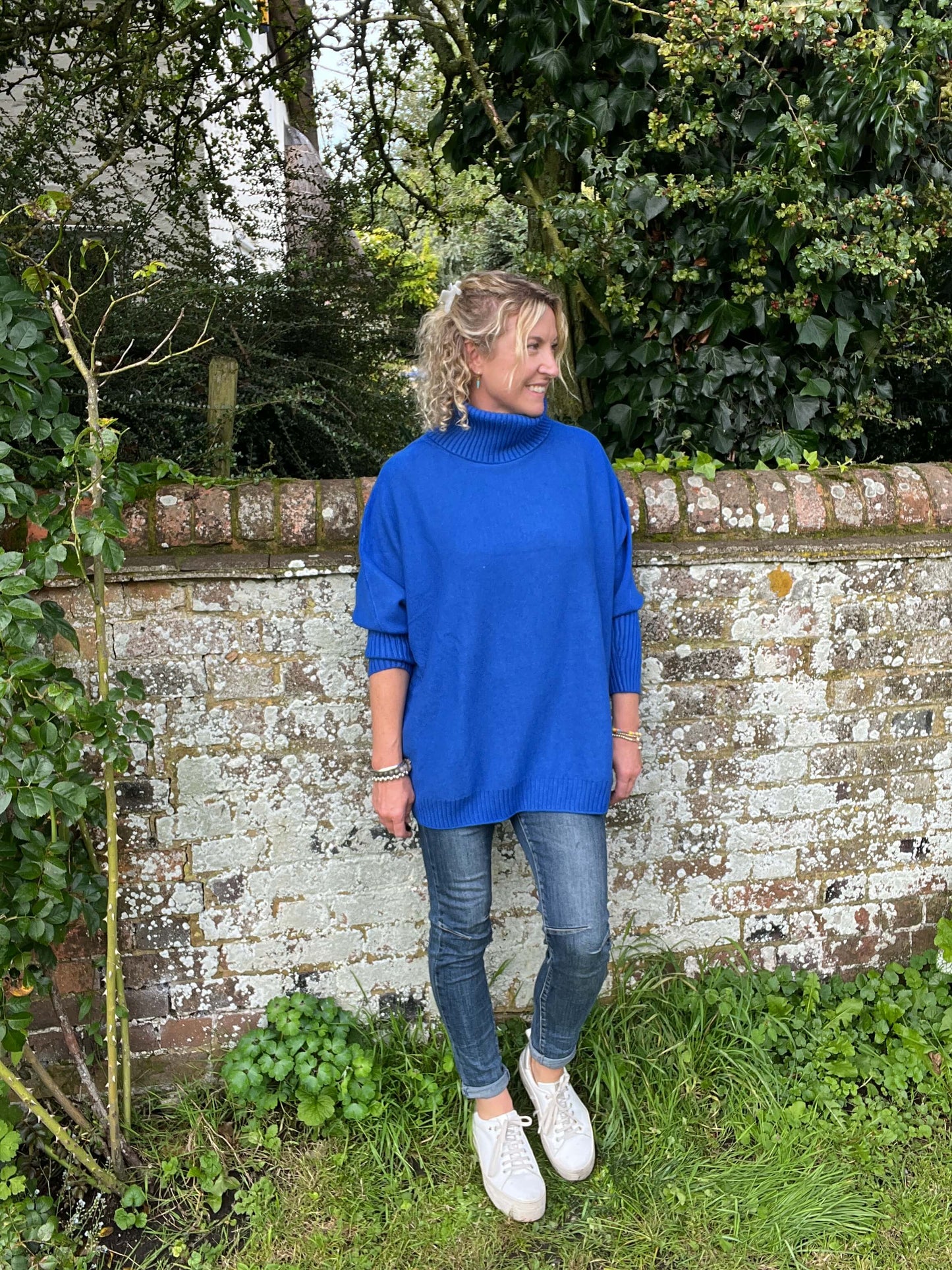 Arabella Roll Neck | Cobalt