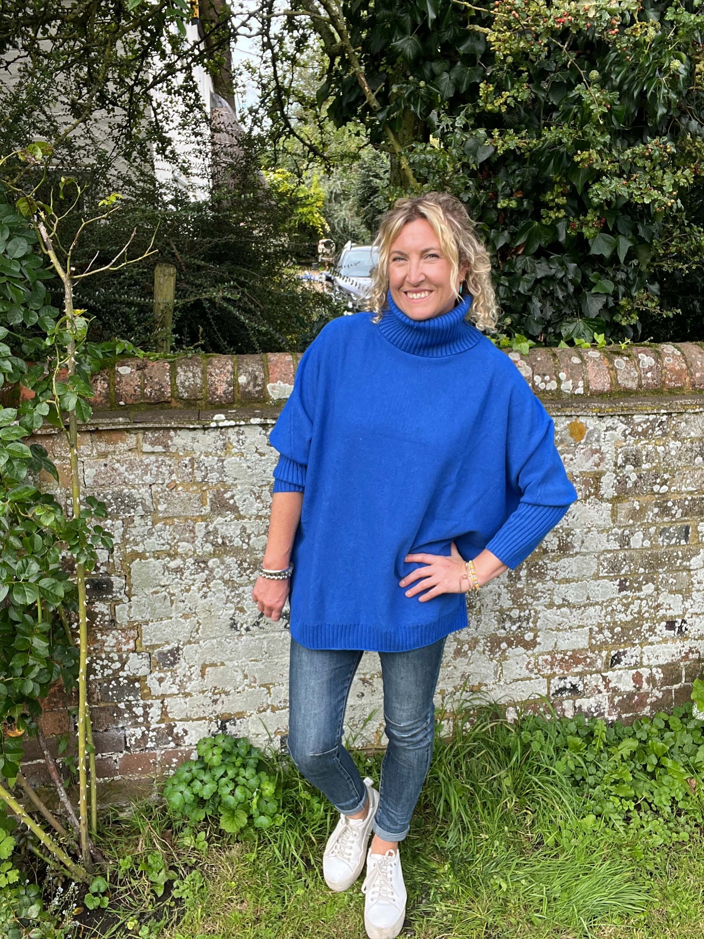 Arabella Roll Neck | Cobalt