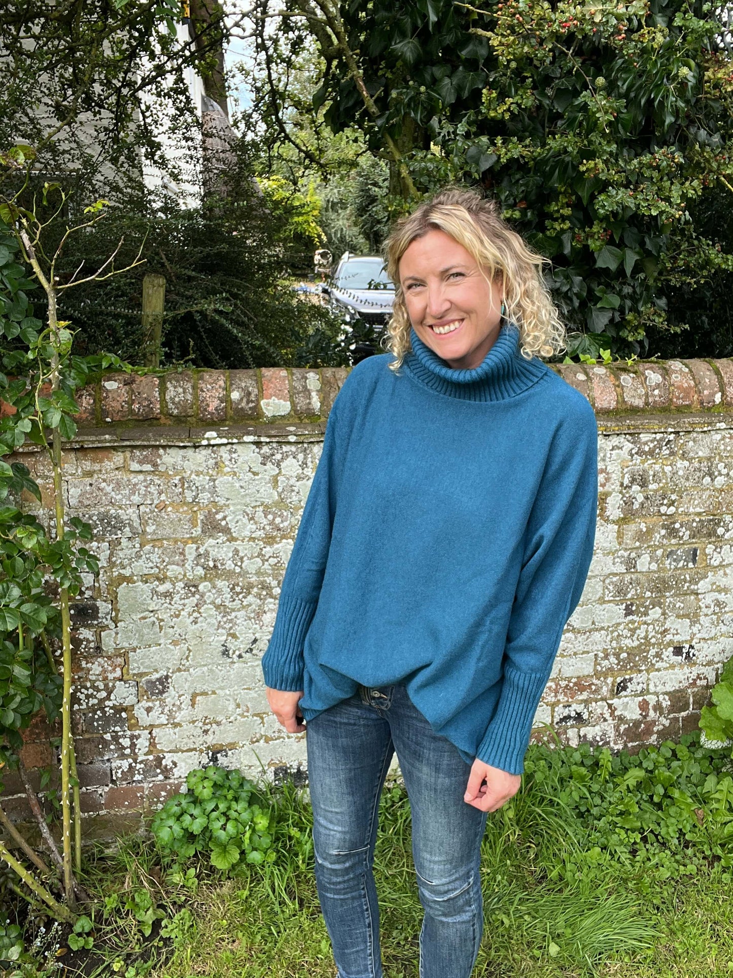 Arabella Roll Neck | Teal