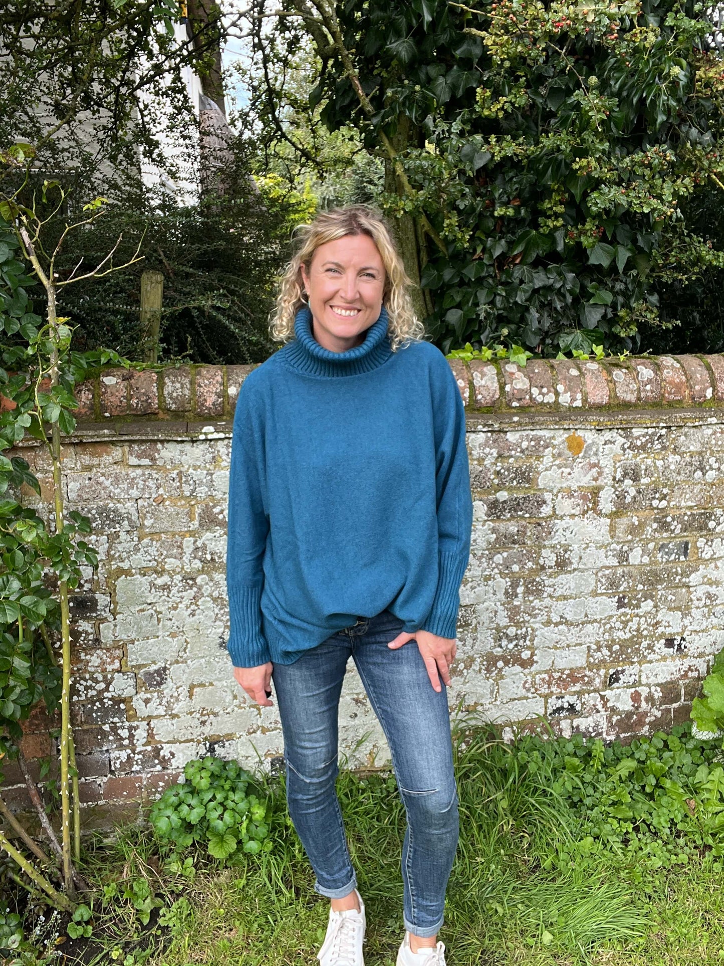 Arabella Roll Neck | Teal
