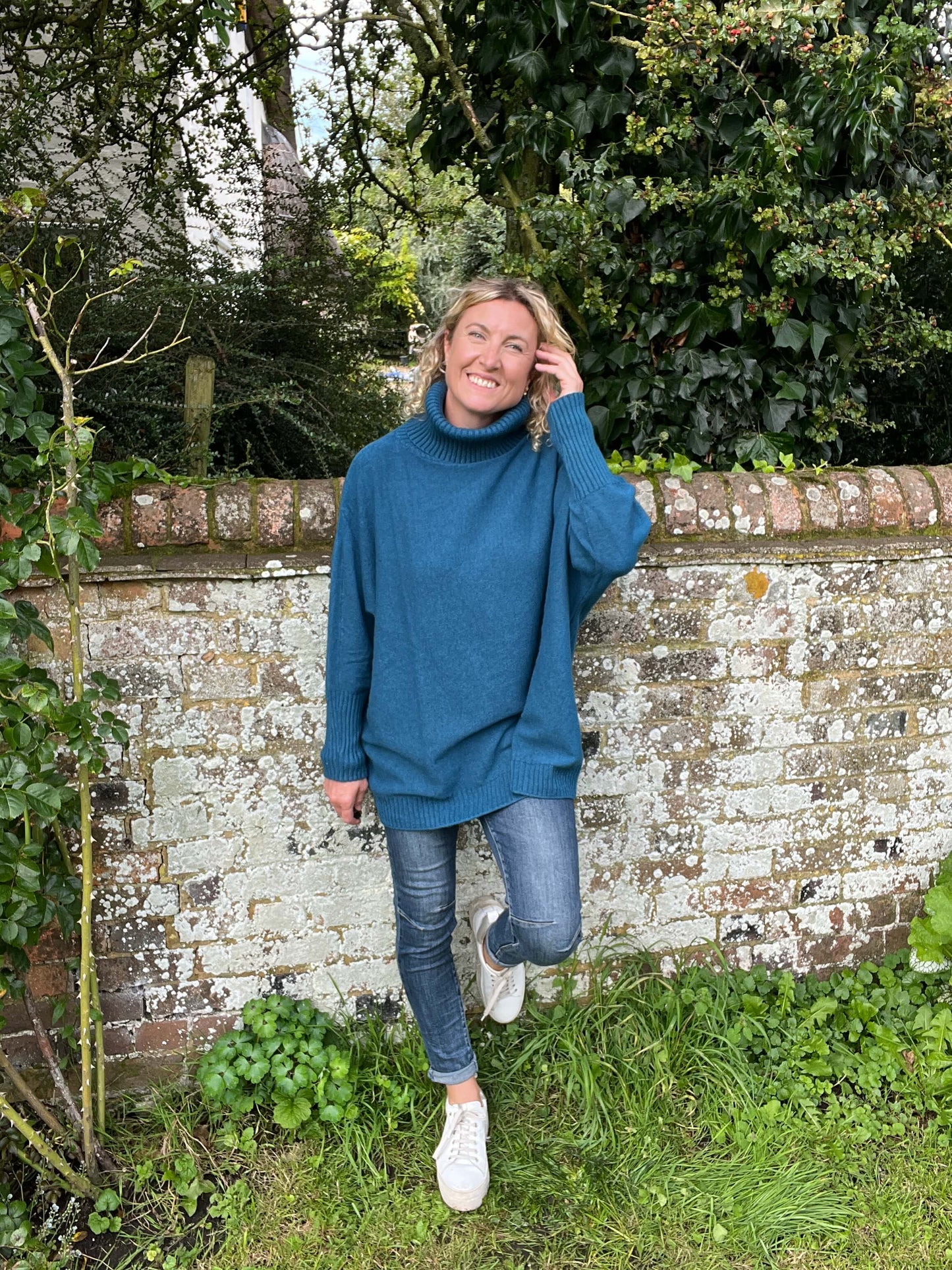 Arabella Roll Neck | Teal