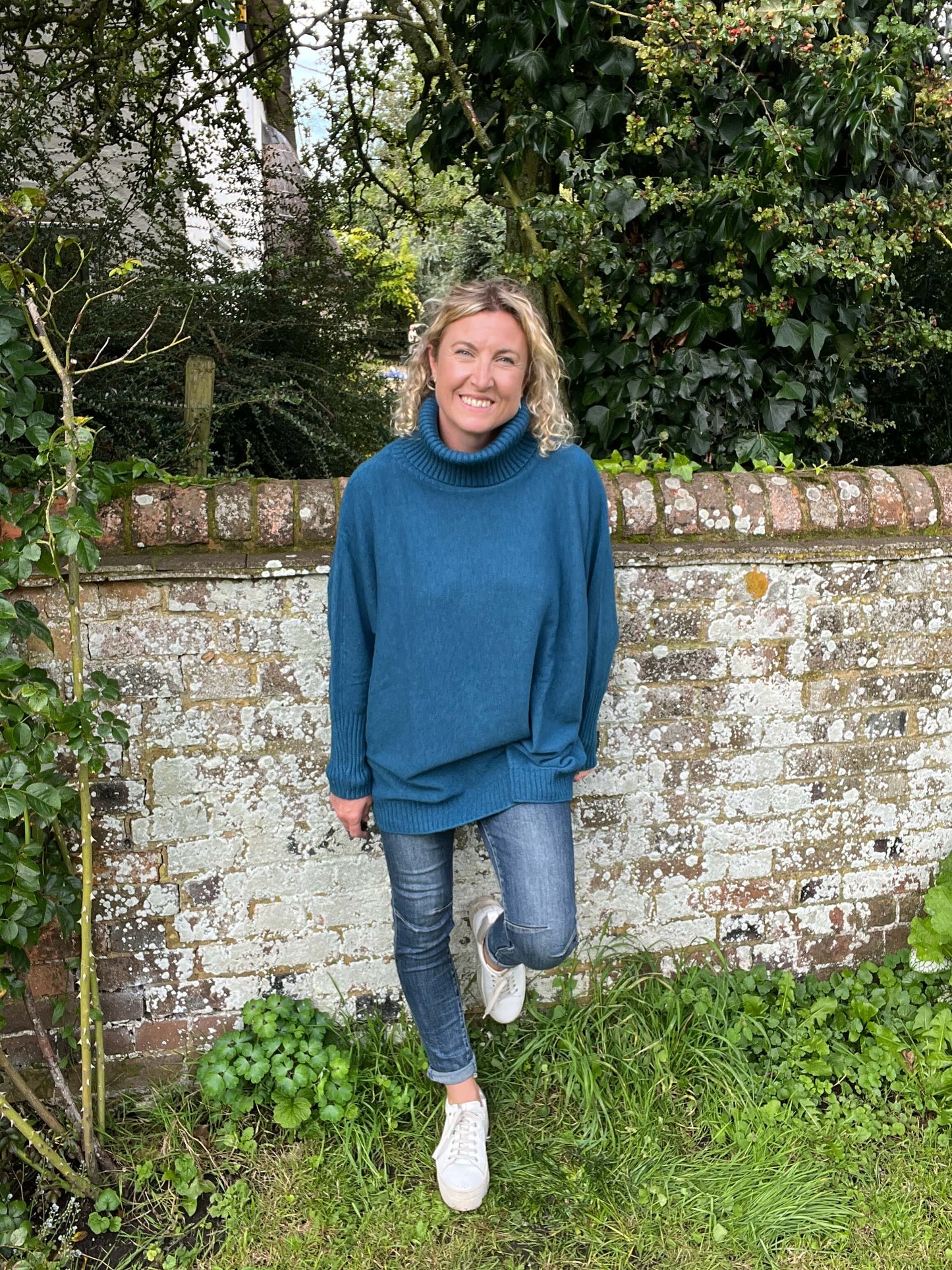 Arabella Roll Neck | Teal