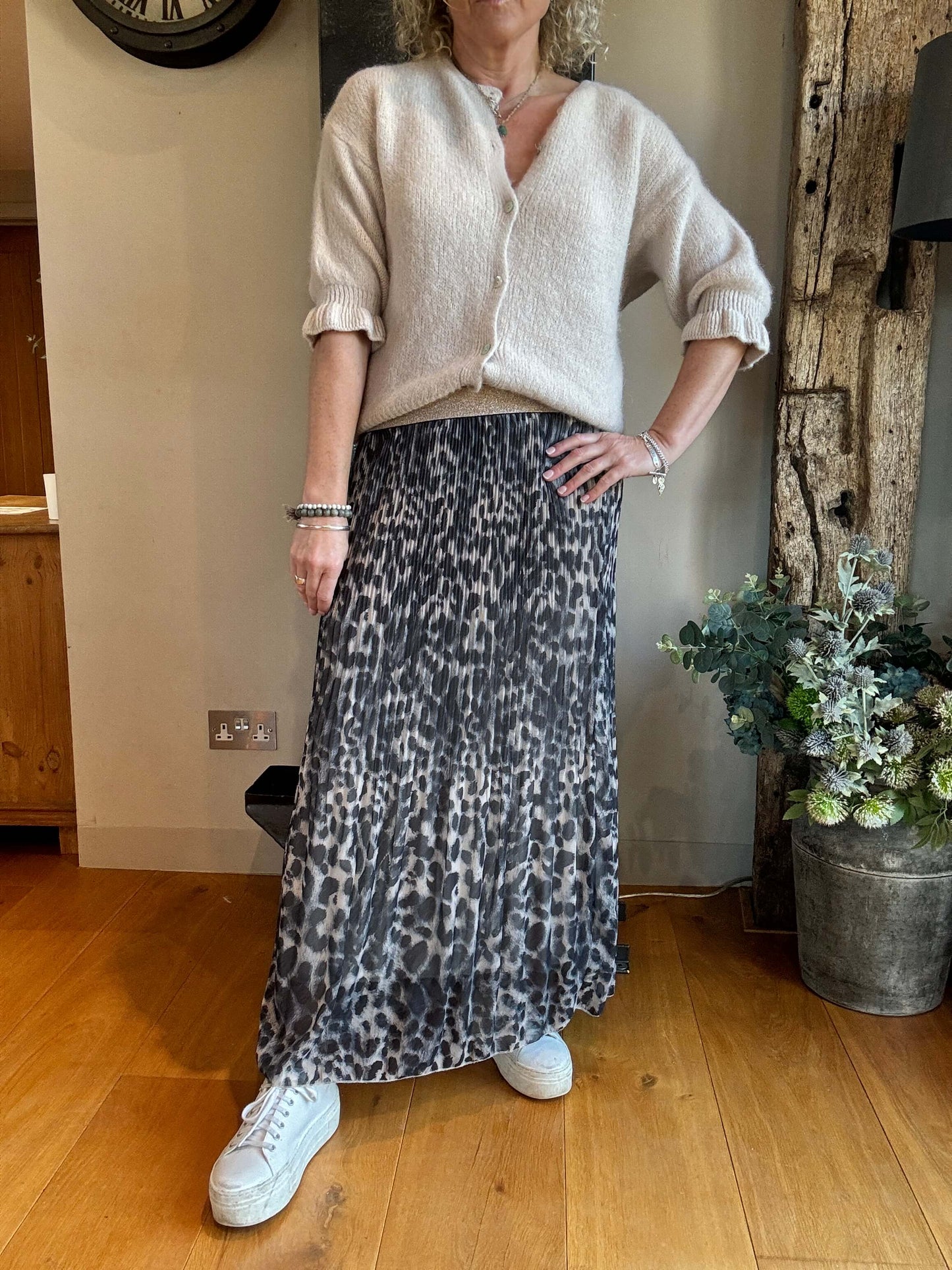 Regent Satin Slip Skirt | Khaki