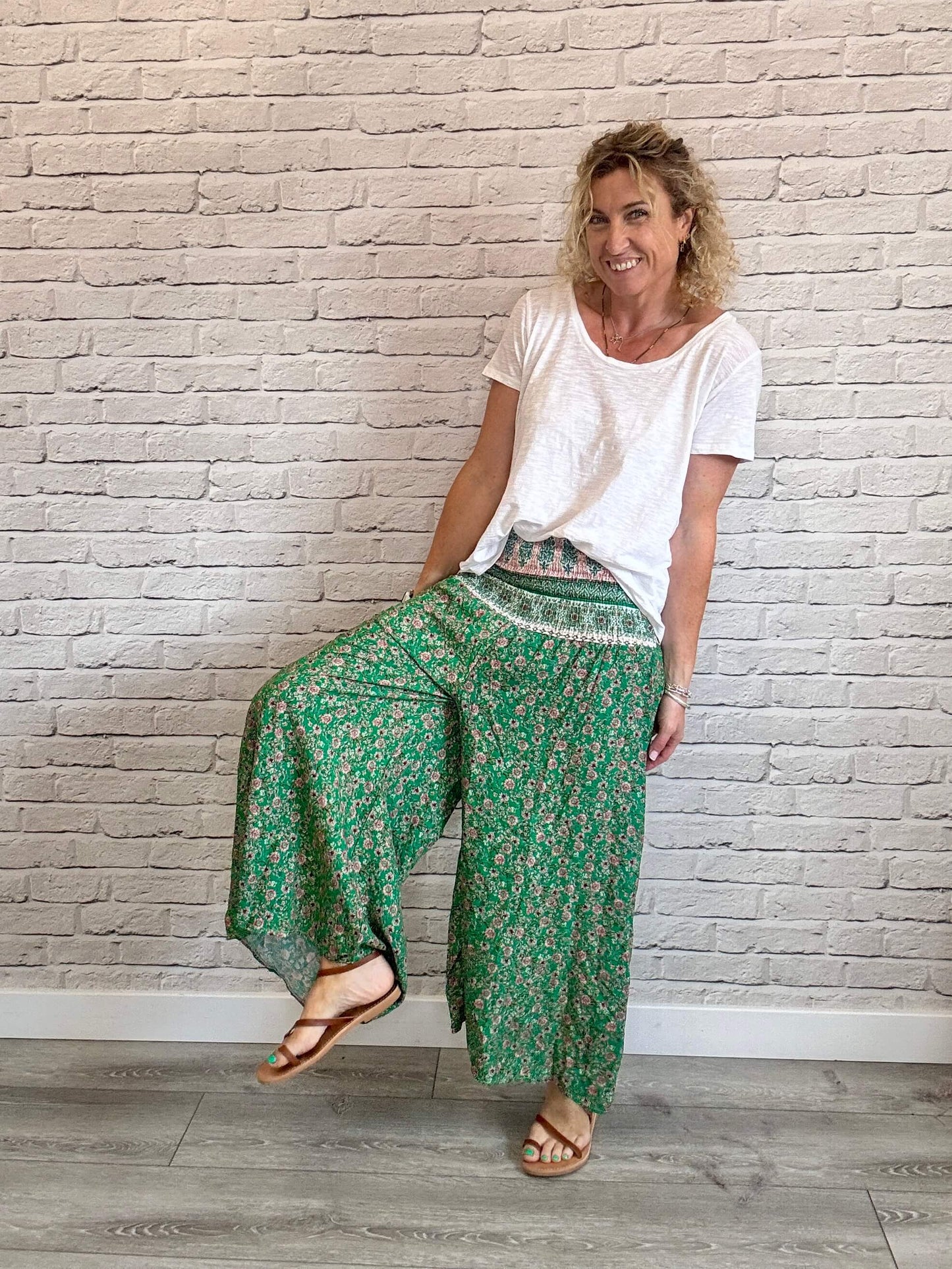 Liberty Wide Leg Palazzos | Emerald (NEW)