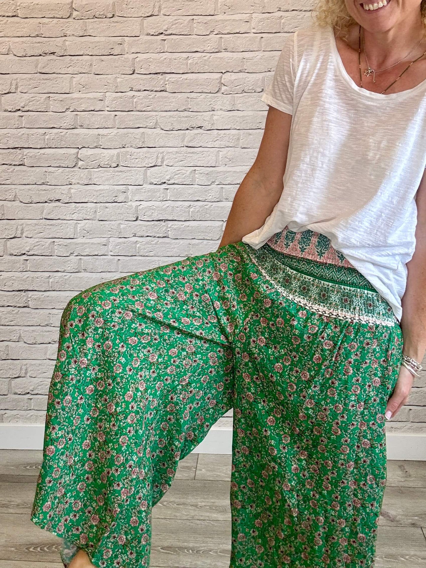 Liberty Wide Leg Palazzos | Emerald (NEW)