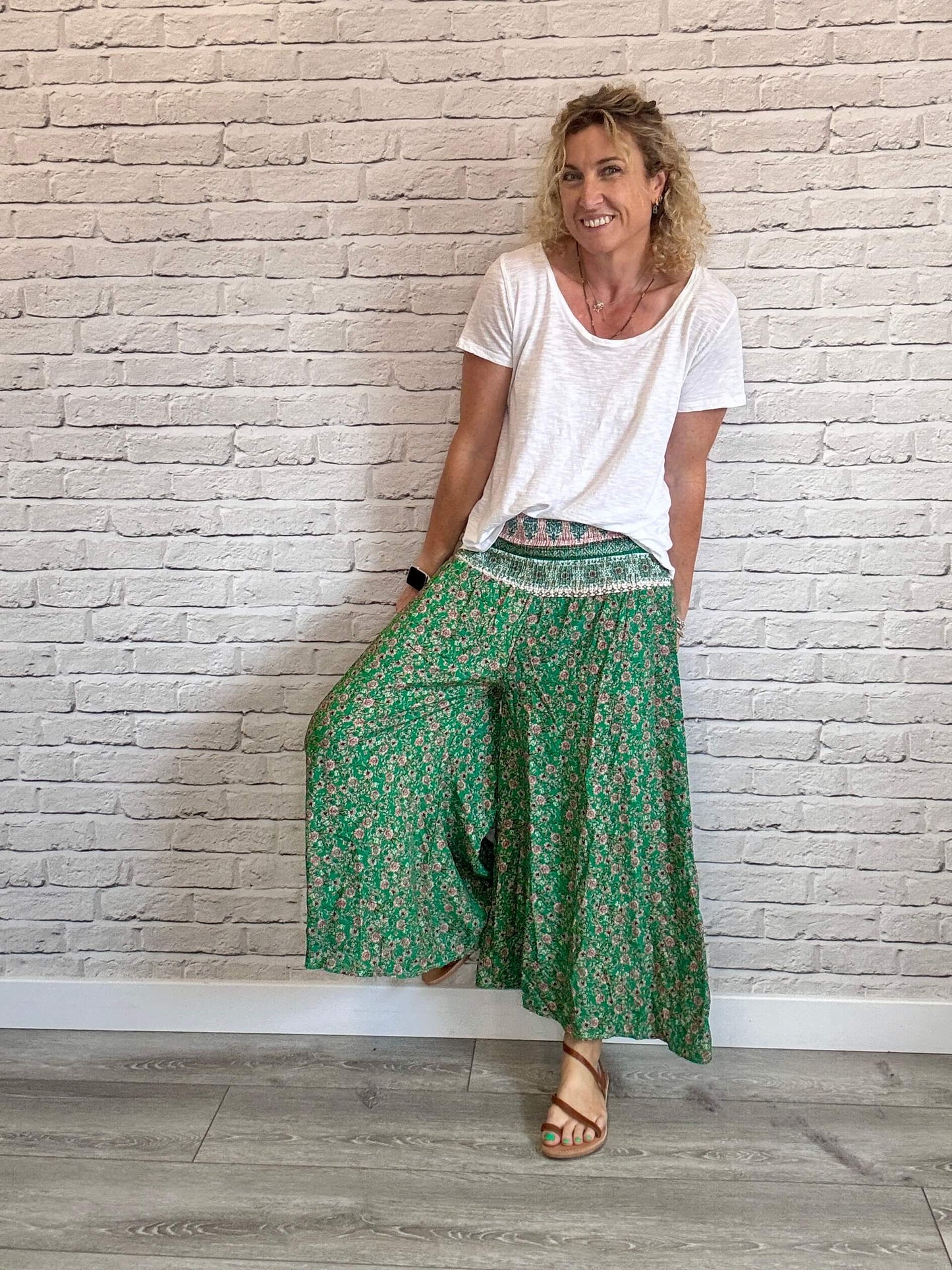 Liberty Wide Leg Palazzos | Emerald (NEW)