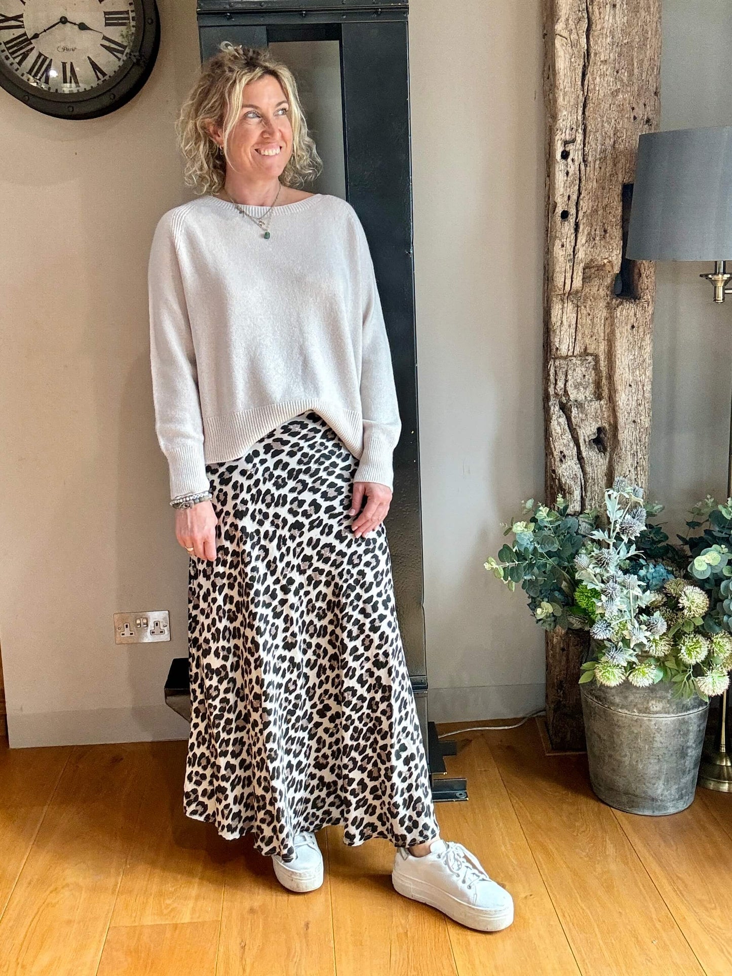Putney Maxi Skirt | Cream Leopard