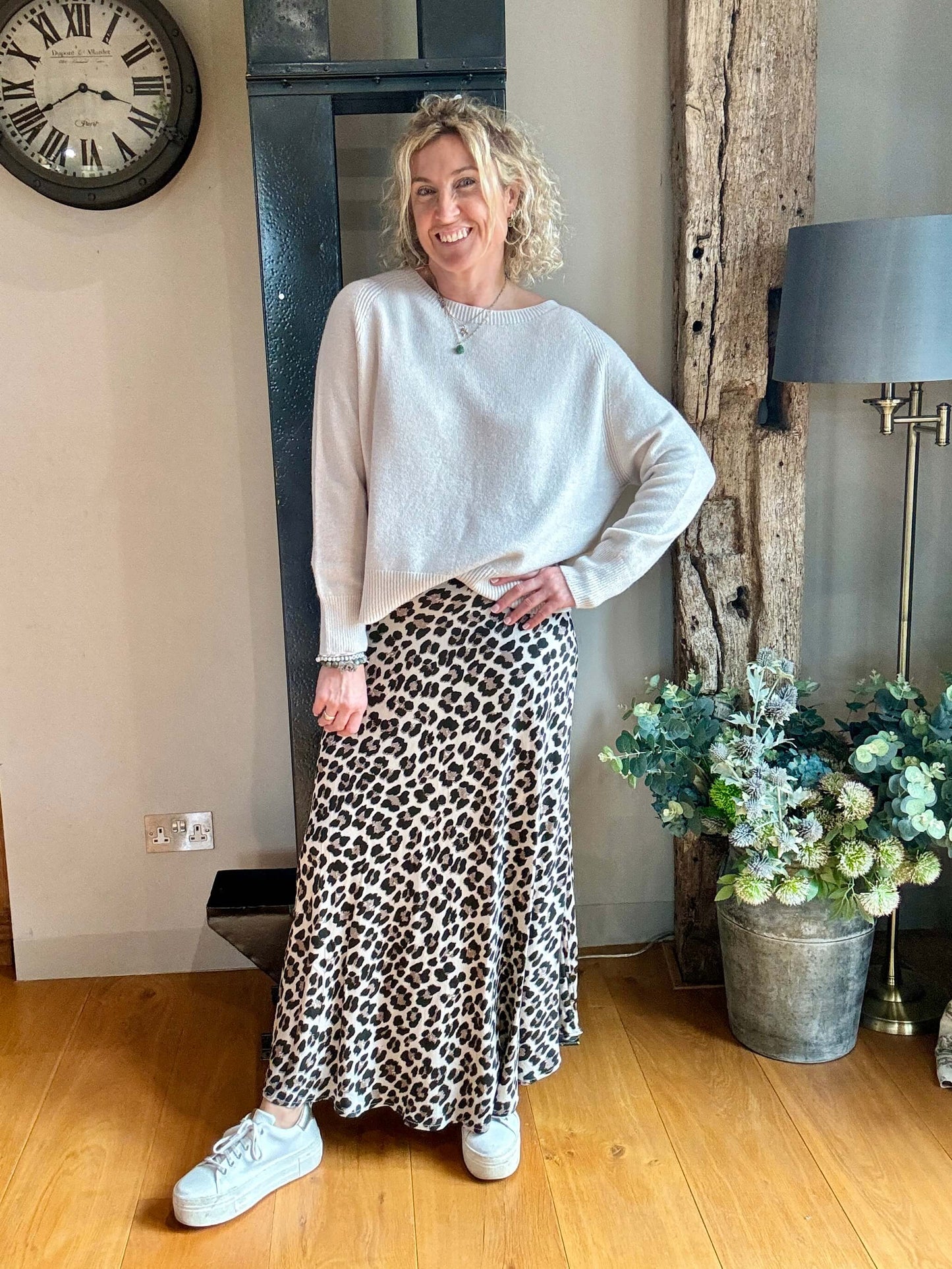 Putney Maxi Skirt | Cream Leopard