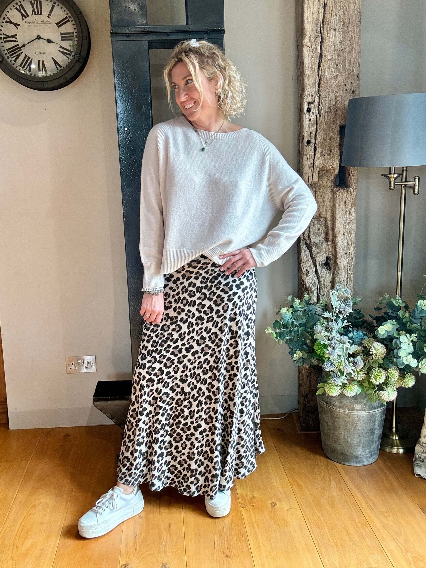 Putney Maxi Skirt | Cream Leopard