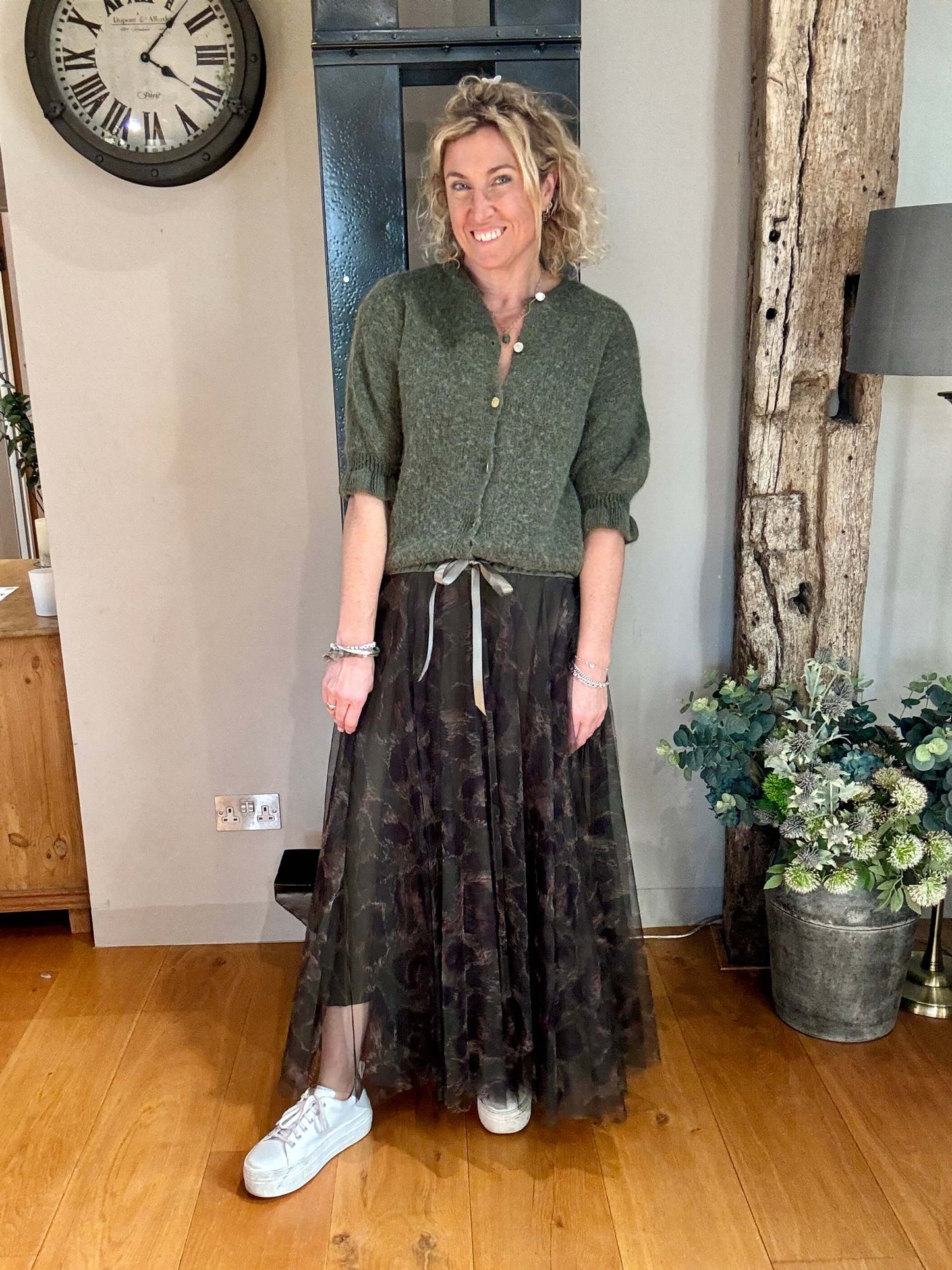 Allegra Tulle Skirt | Khaki