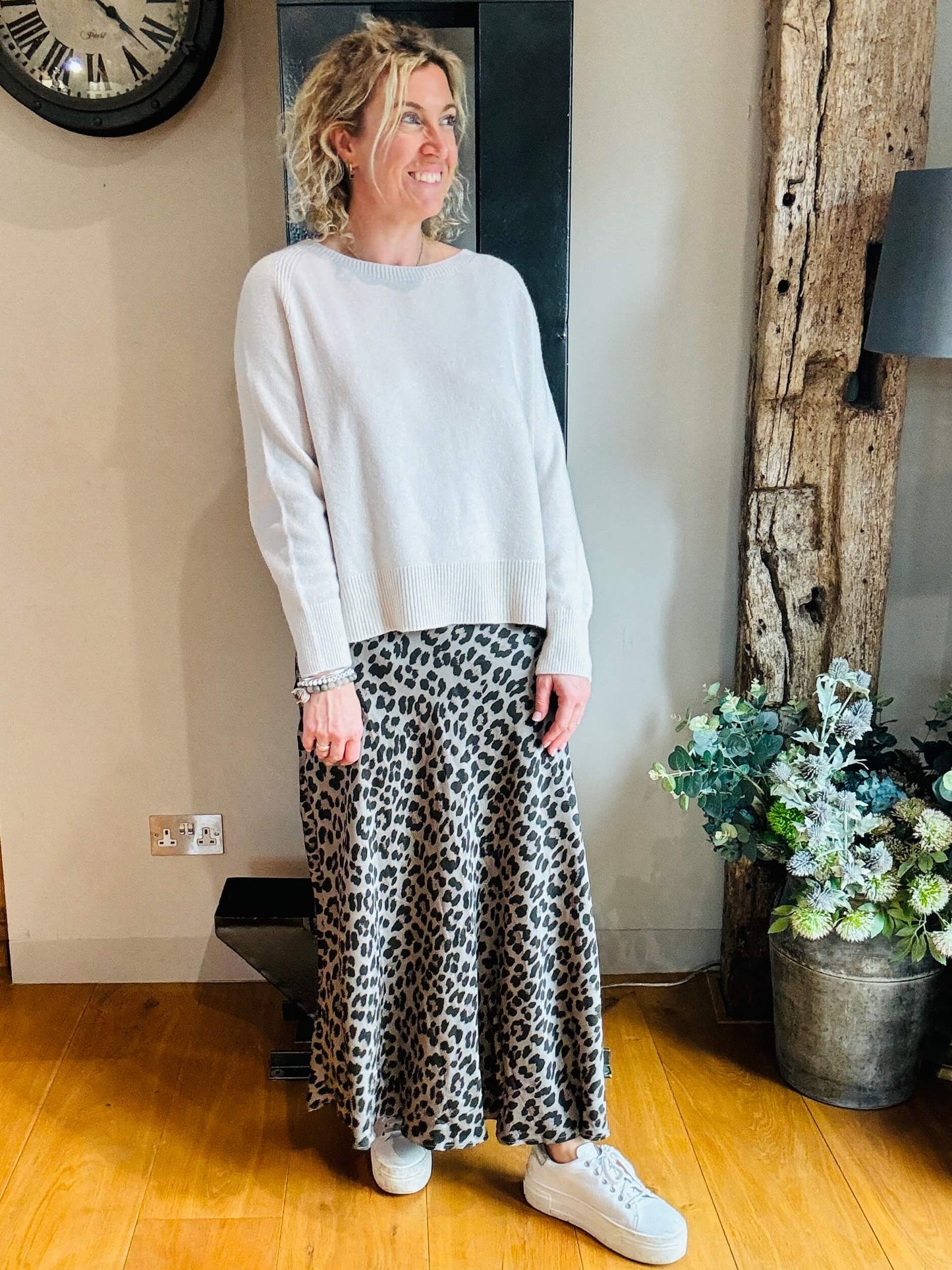 Putney Maxi Skirt | Taupe Leopard