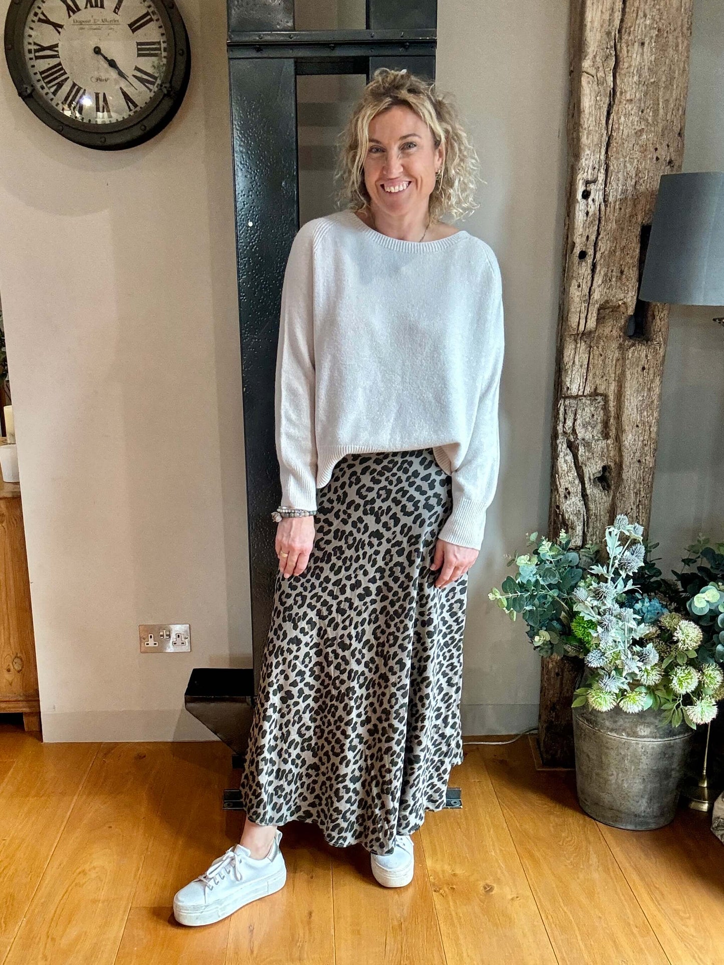 Putney Maxi Skirt | Taupe Leopard