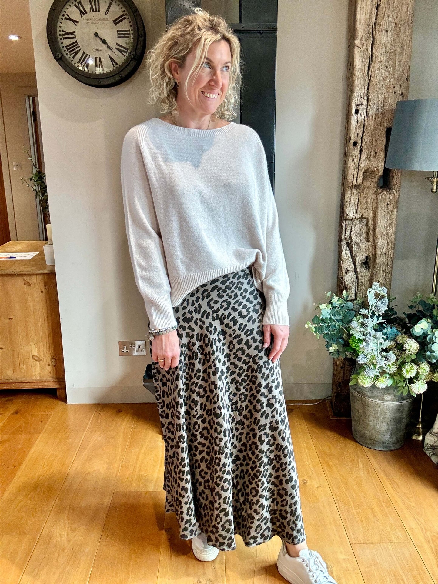Putney Maxi Skirt | Taupe Leopard