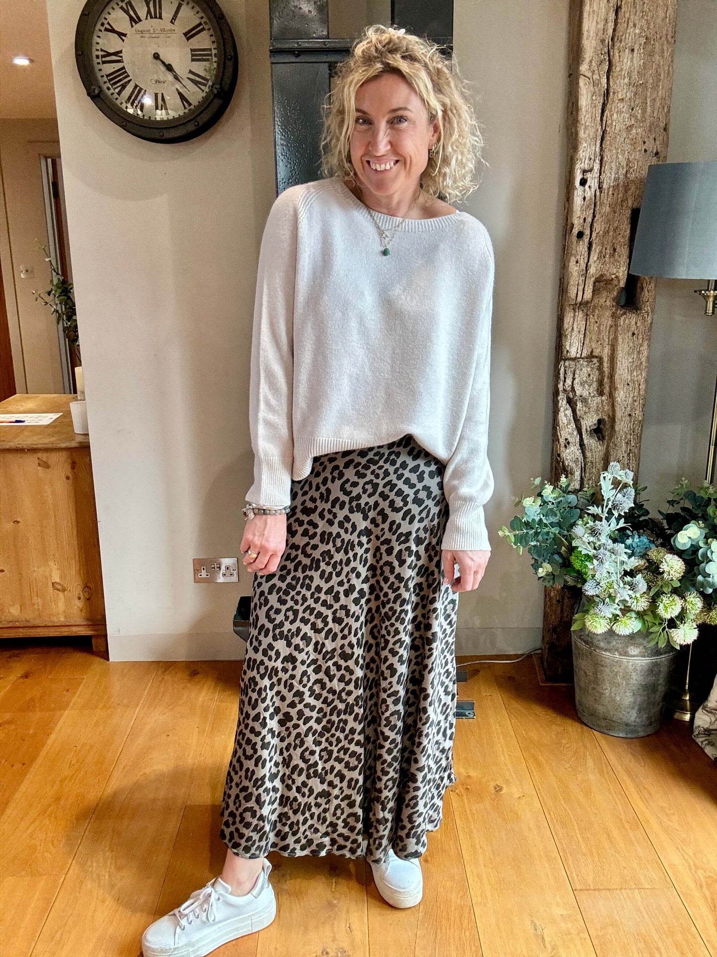 Putney Maxi Skirt | Taupe Leopard