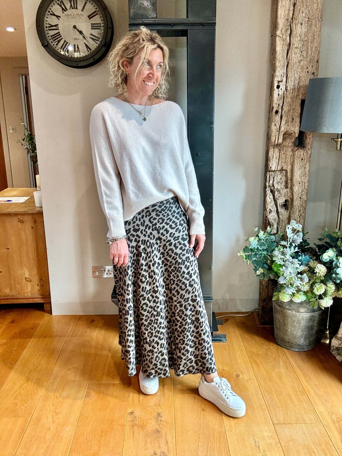 Putney Maxi Skirt | Taupe Leopard