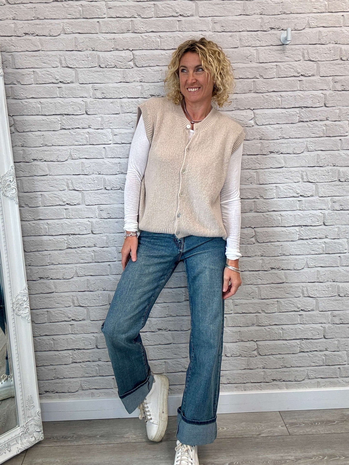 Rockafella High Waist Cuffed Jeans | Vintage Denim