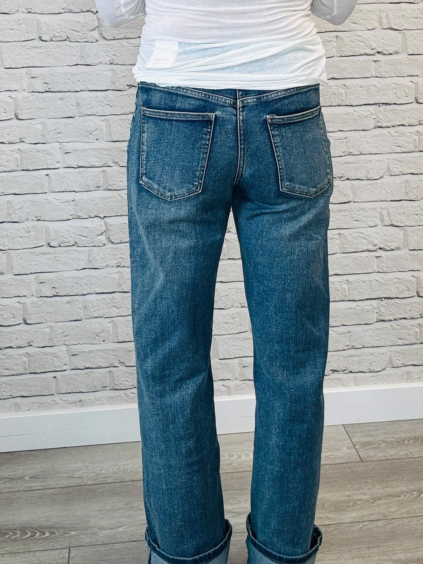 Rockafella High Waist Cuffed Jeans | Vintage Denim