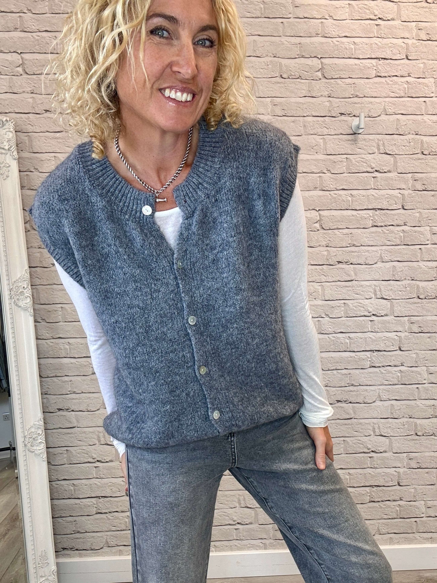 Uma Knitted Vest | Grey