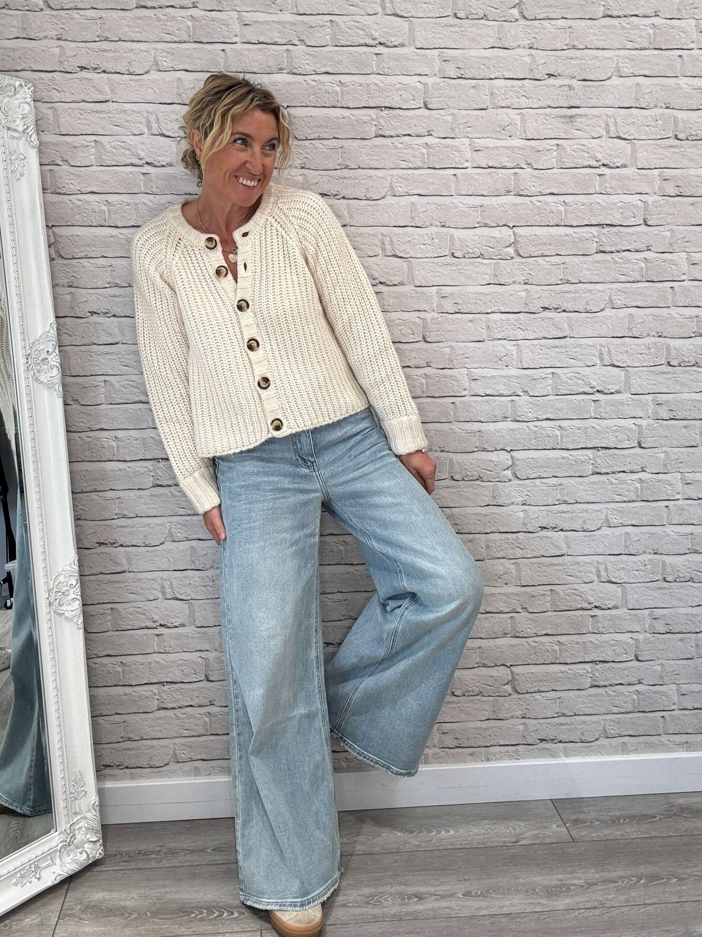 Shoreditch Palazzo Jeans | Faded Denim