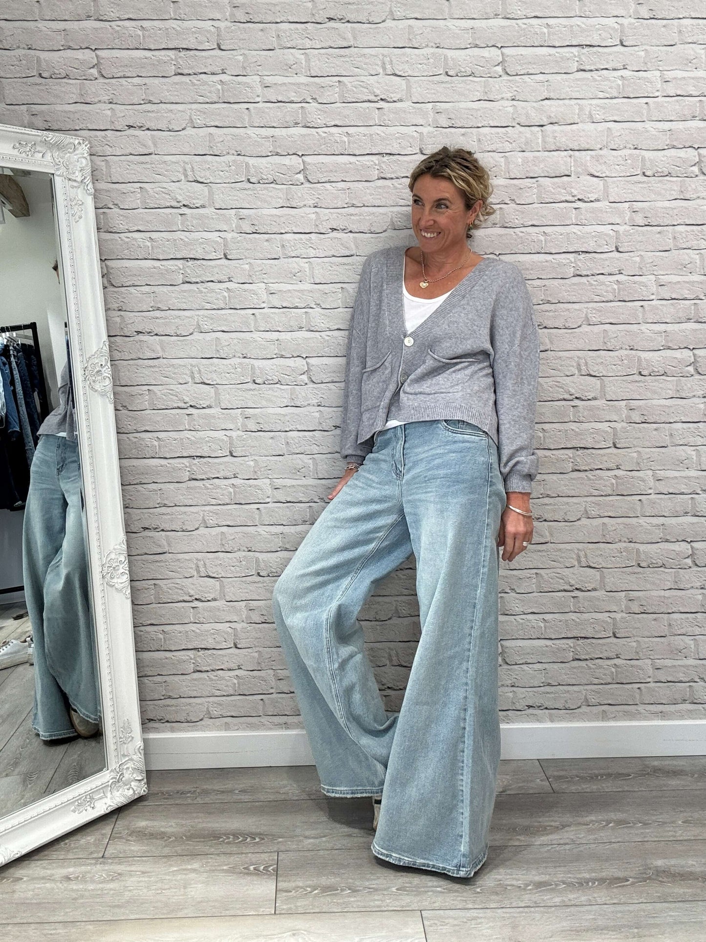 Shoreditch Palazzo Jeans | Faded Denim