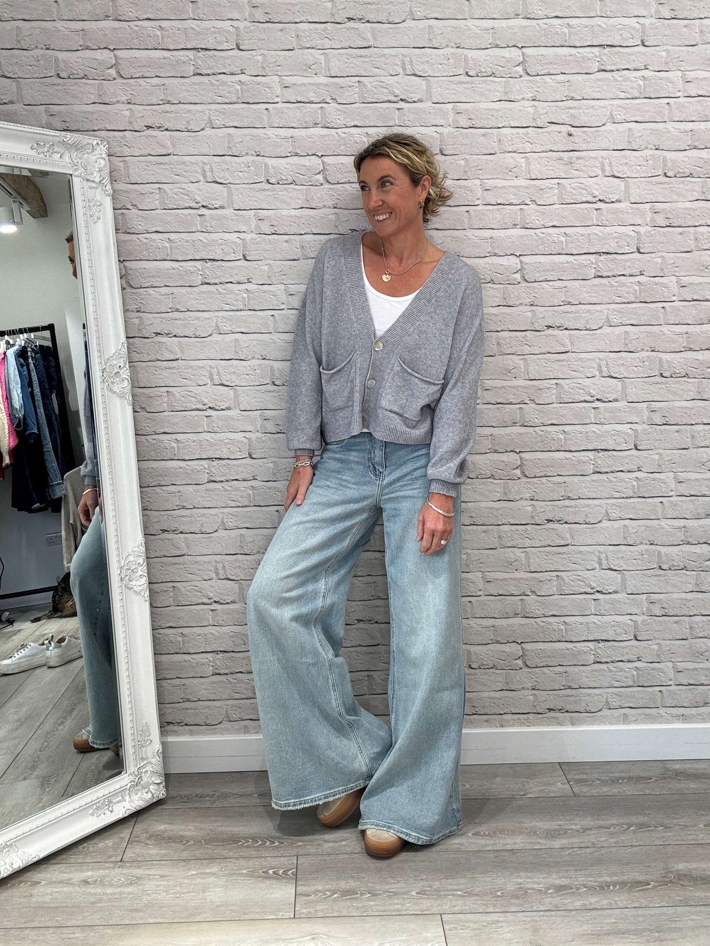 Shoreditch Palazzo Jeans | Faded Denim