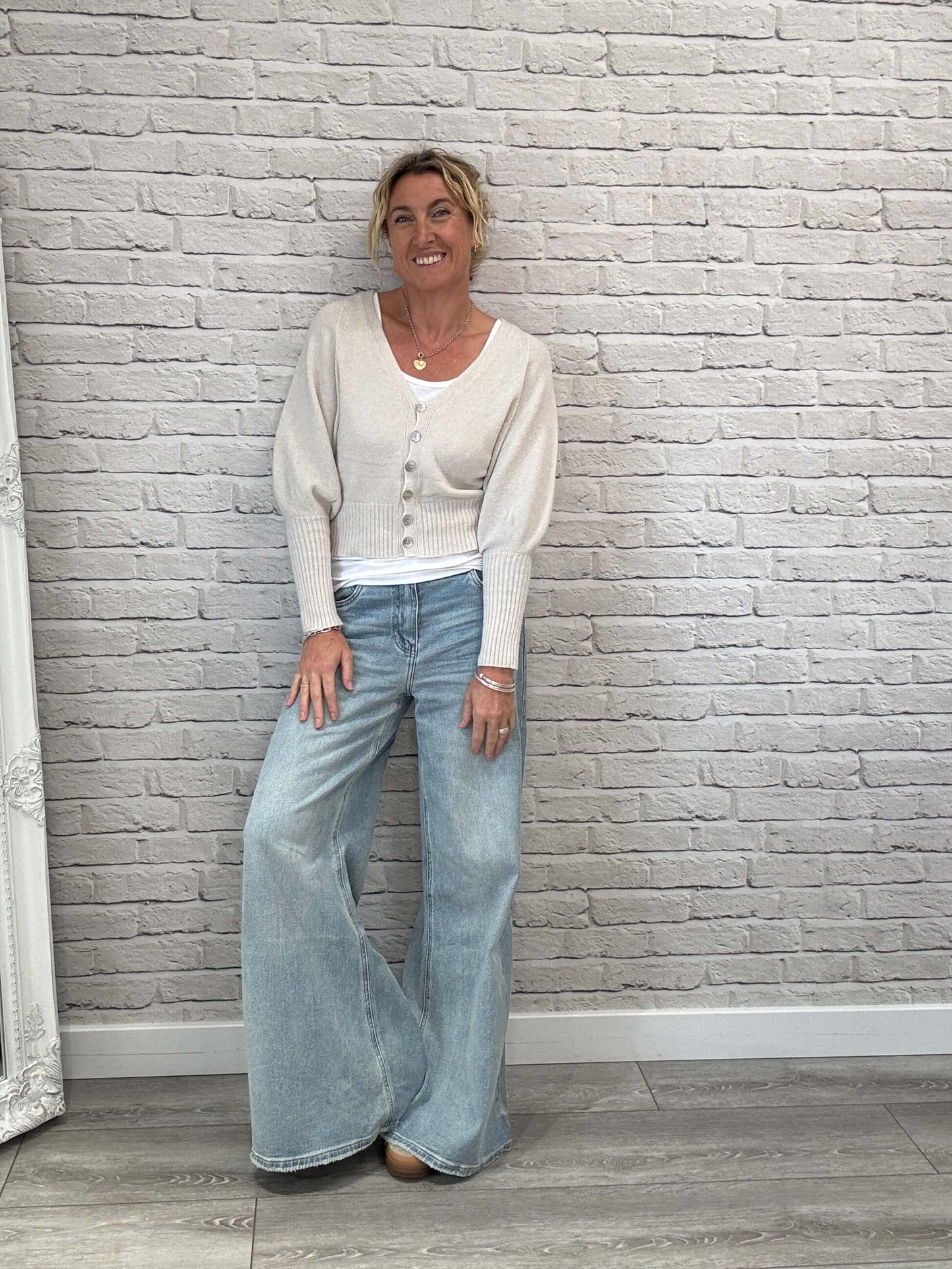 Shoreditch Palazzo Jeans | Faded Denim