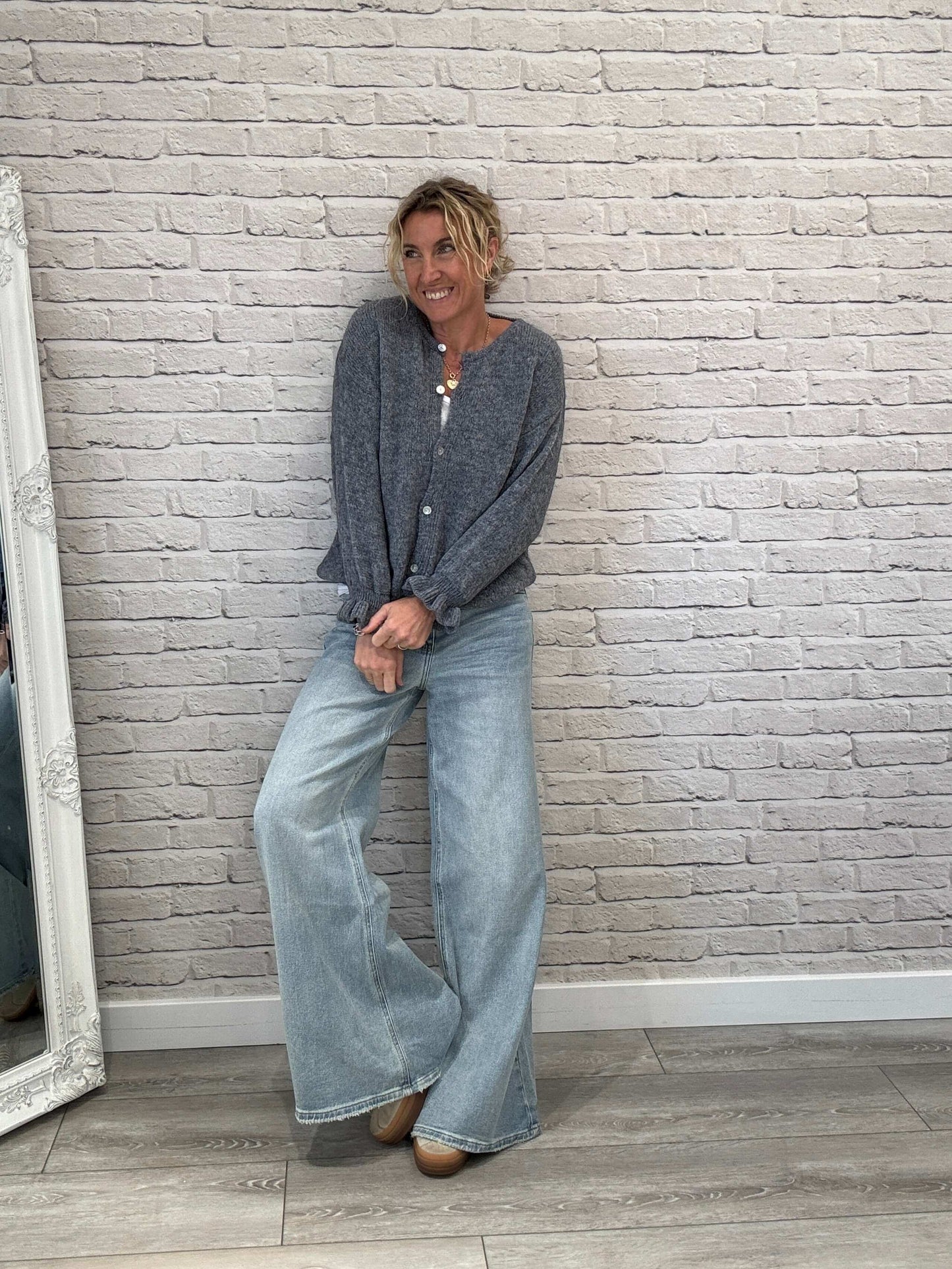 Shoreditch Palazzo Jeans | Faded Denim