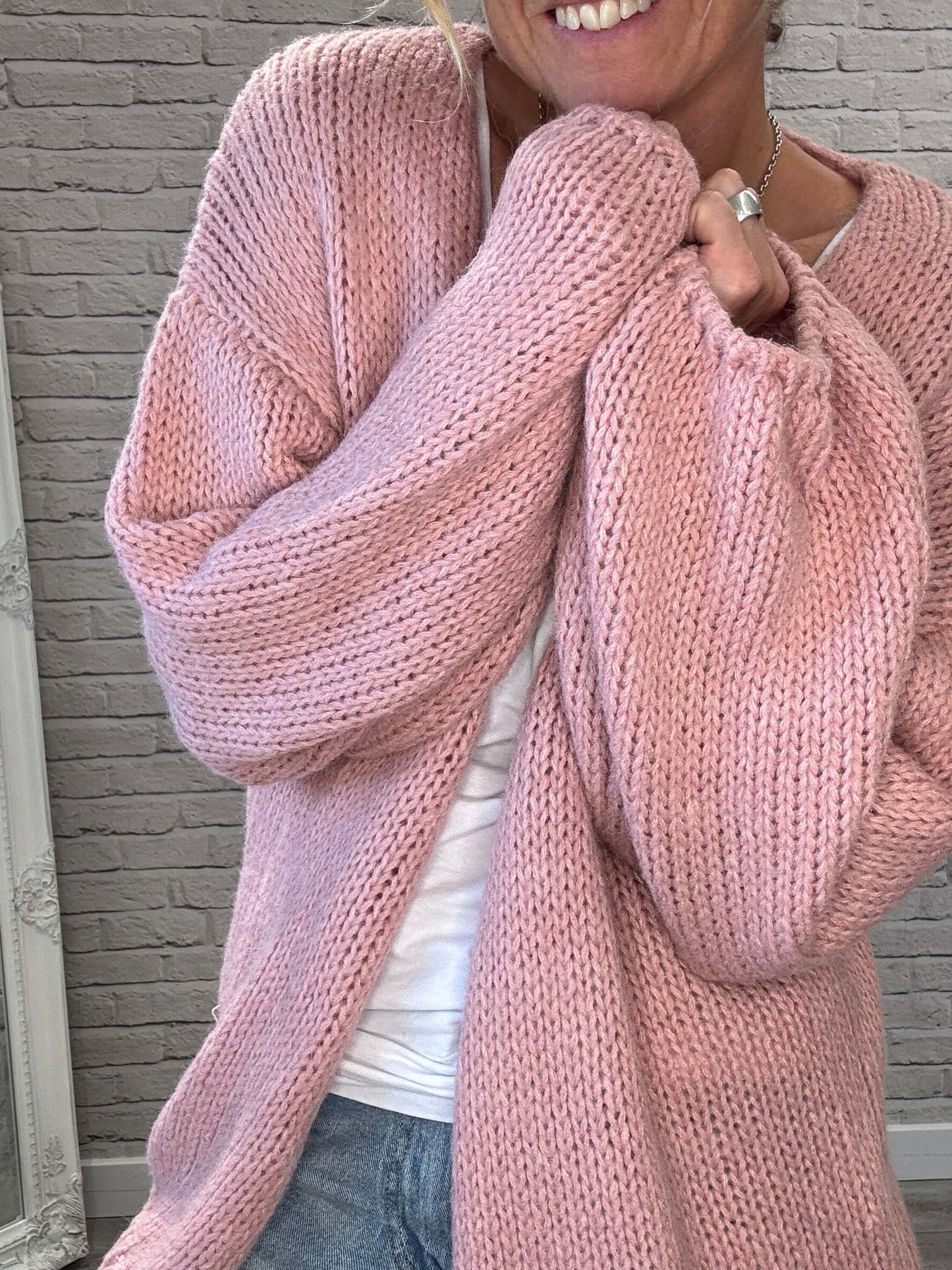Ottilee Cardigan | Dirty Pink