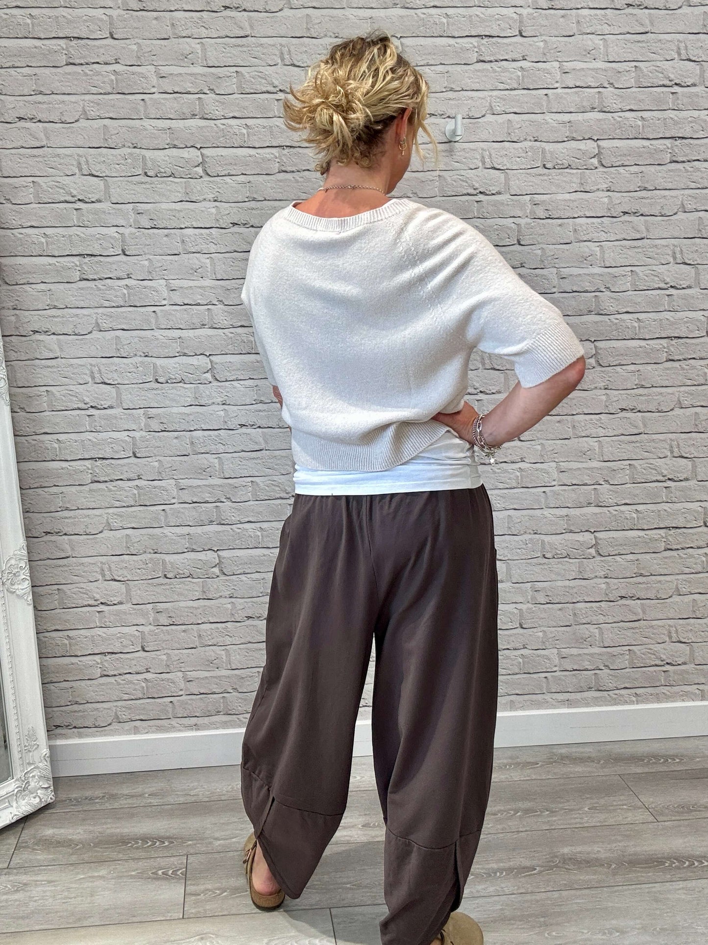 Etta Front Pocket Cocoon Pants | Chocolate