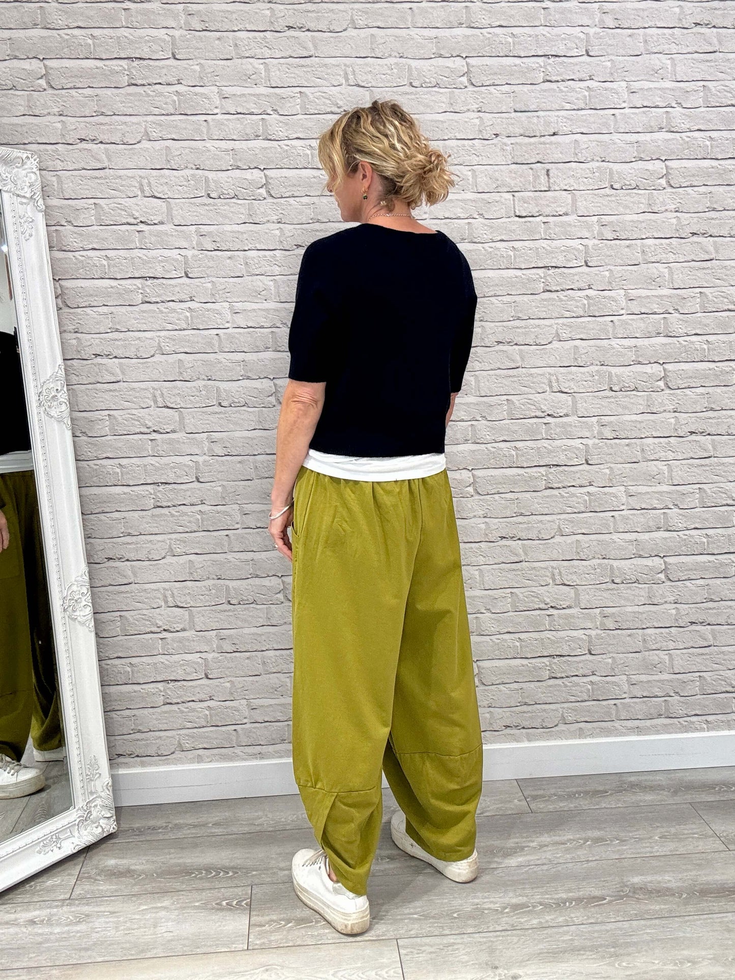 Etta Front Pocket Cocoon Pants | Pistachio