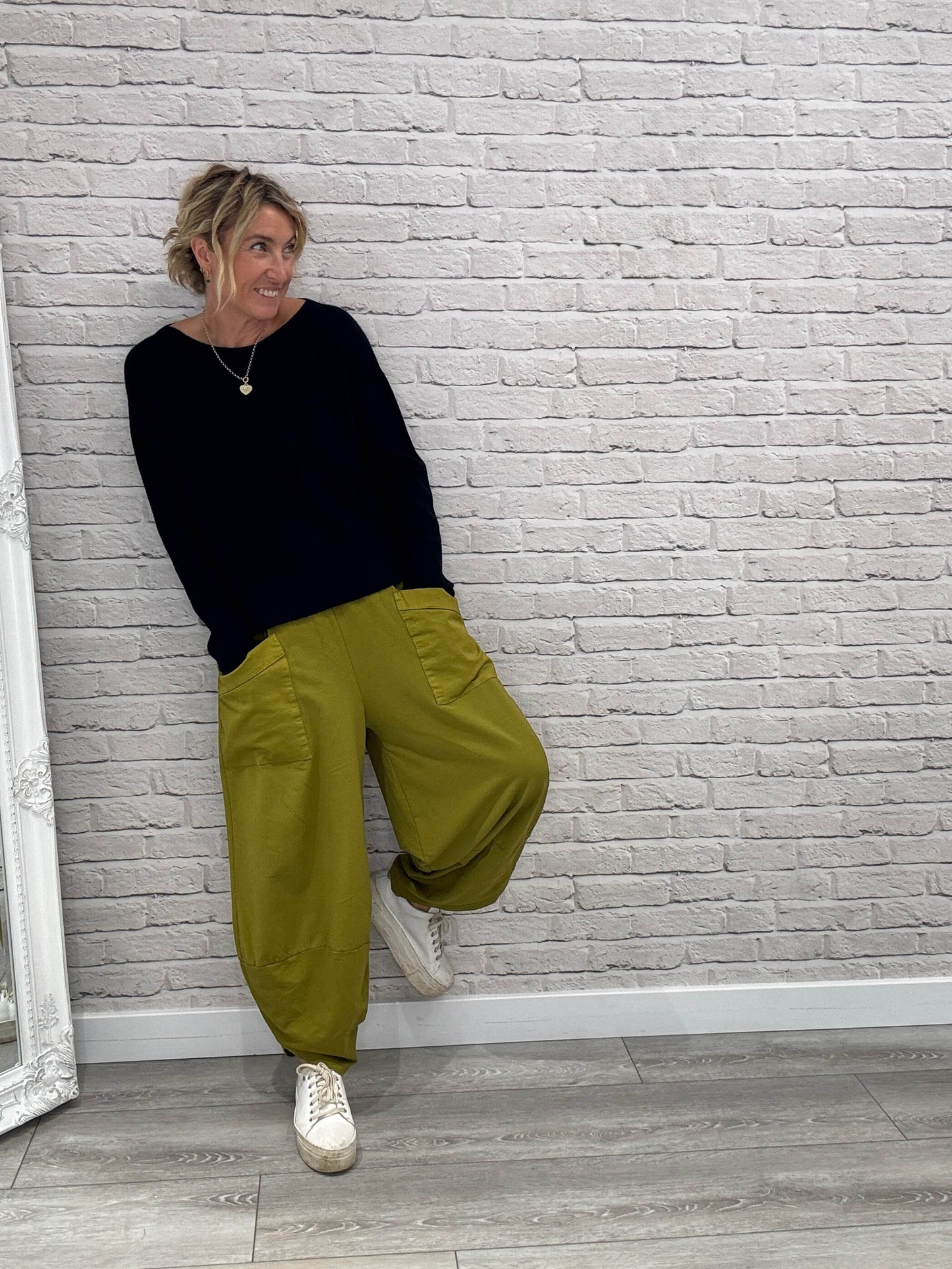 Etta Front Pocket Cocoon Pants | Pistachio