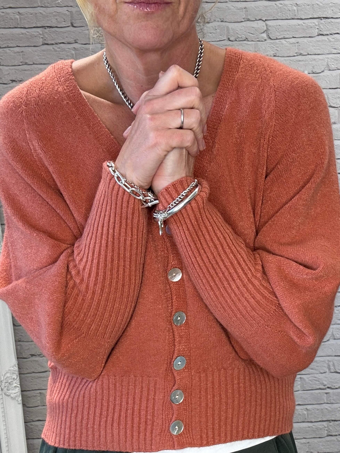 Willow Cardigan | Russet Orange