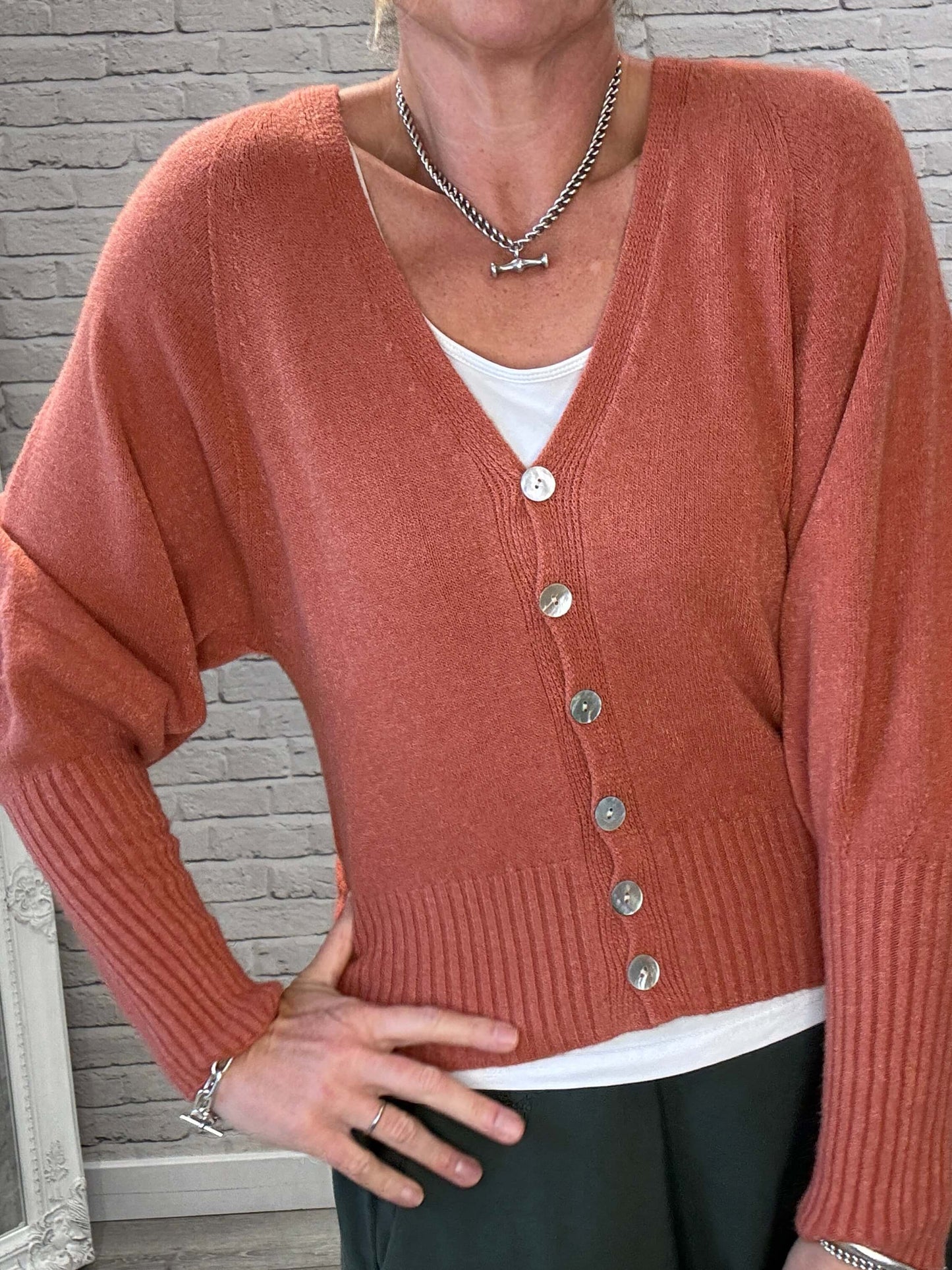 Willow Cardigan | Russet Orange