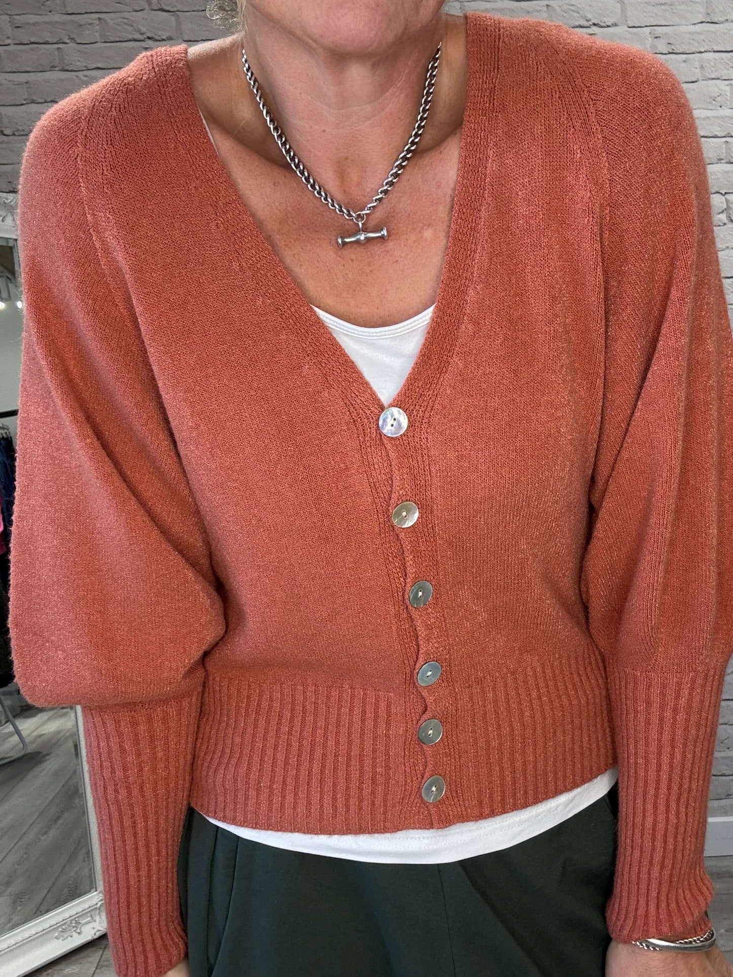 Willow Cardigan | Russet Orange