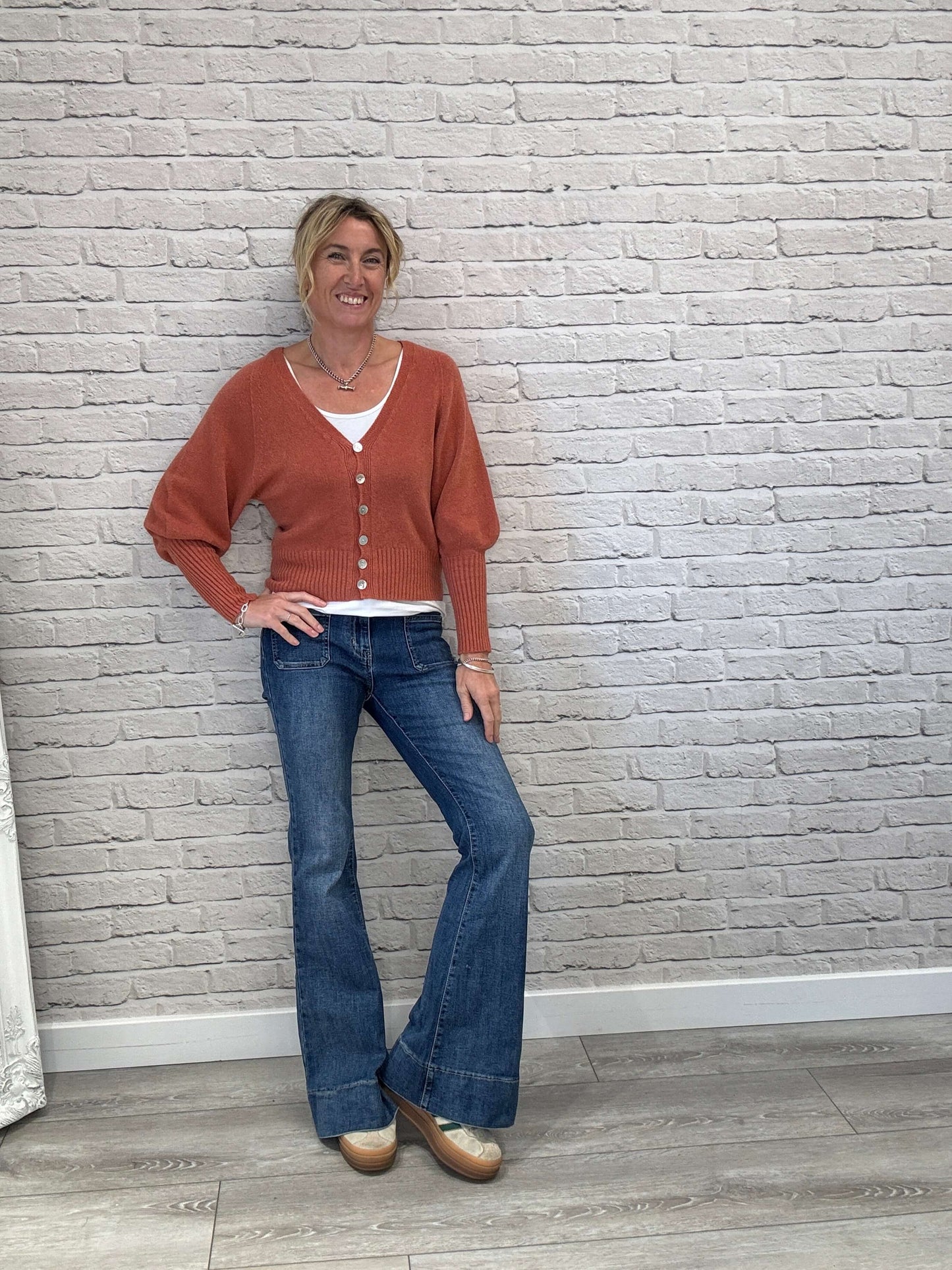 Willow Cardigan | Russet Orange